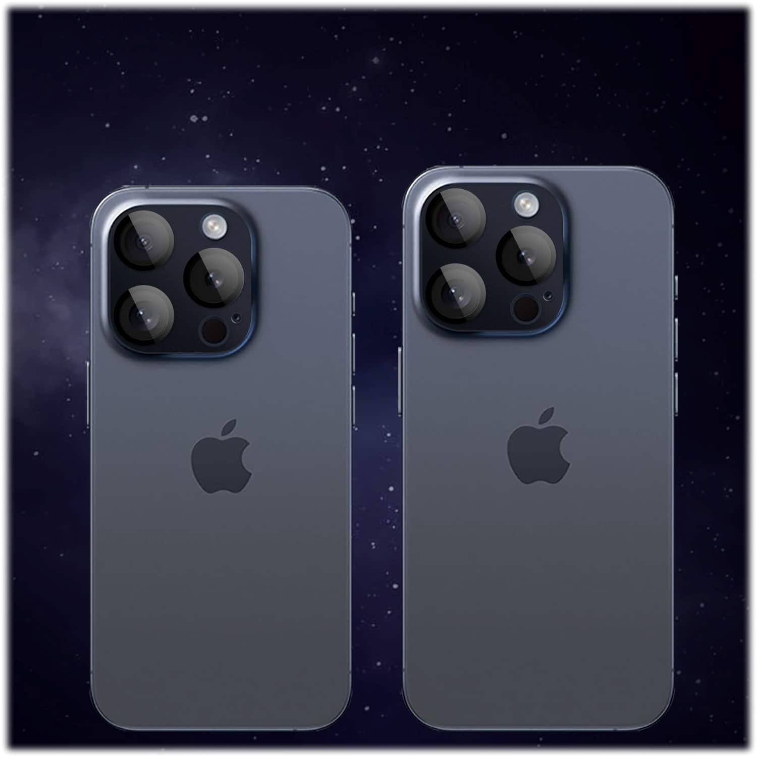 Alt View 14. SaharaCase - ZeroDamage Camera Lens Protector for Apple iPhone 15 Pro and iPhone 15 Pro Max (2-Pack) - Blue.