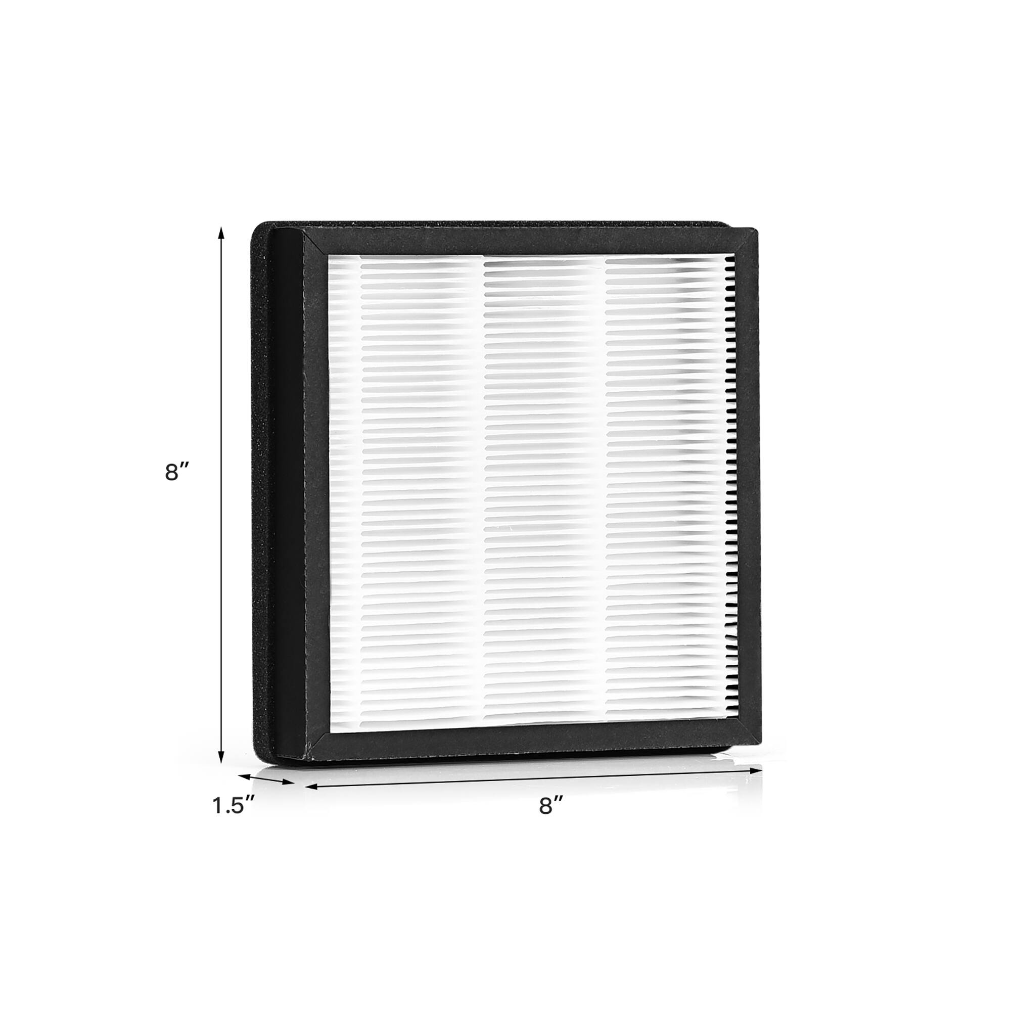 Alt View 1. Costway - Costway Air Purifier Replacement Filter Active Carbon True HEPA Filter - Black/White.
