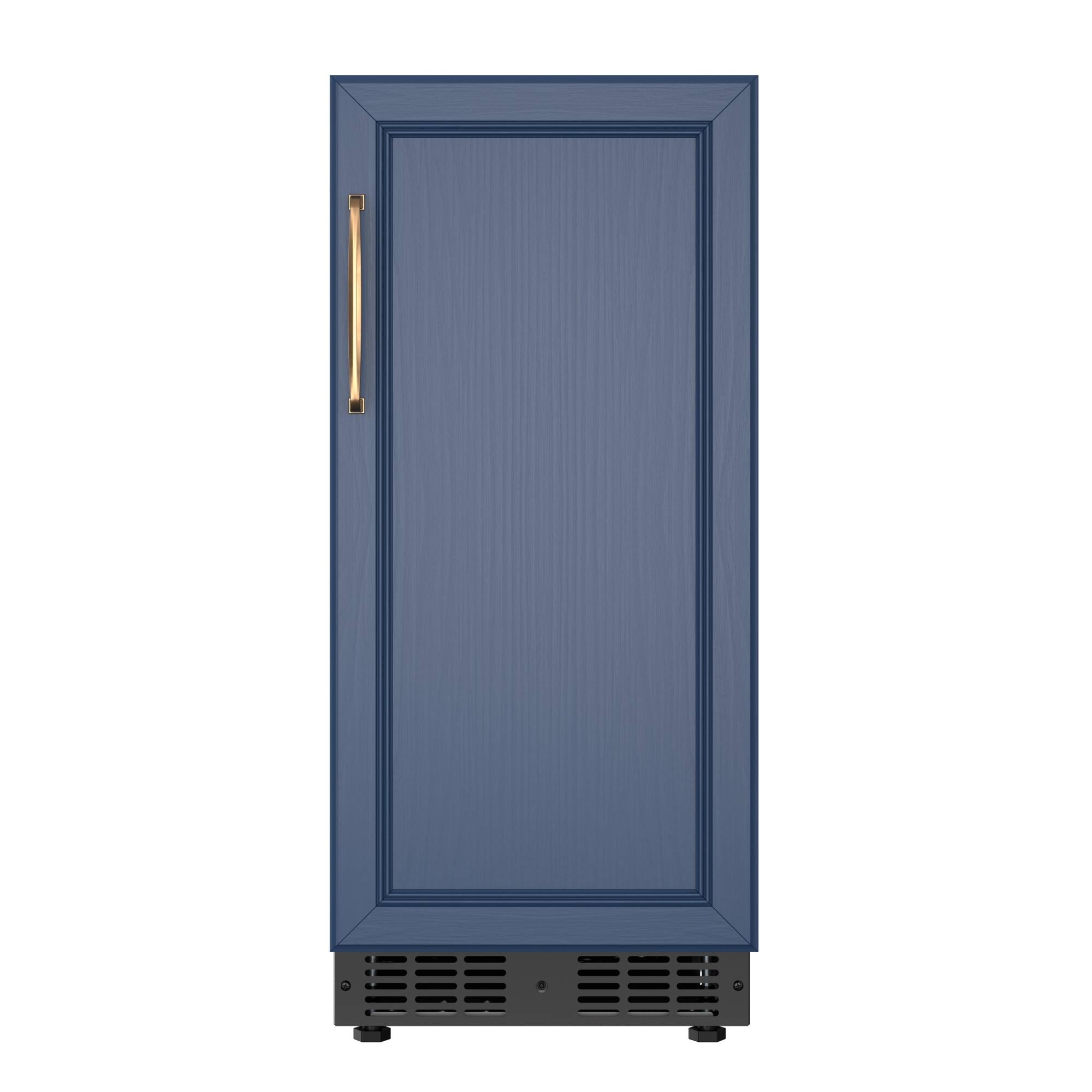 Angle. Koolmore - 15 in. Built-In Panel Ready Undercounter Beverage Refrigerator, with Digital Temperature Control, Glass Shelves, Lock - Black.