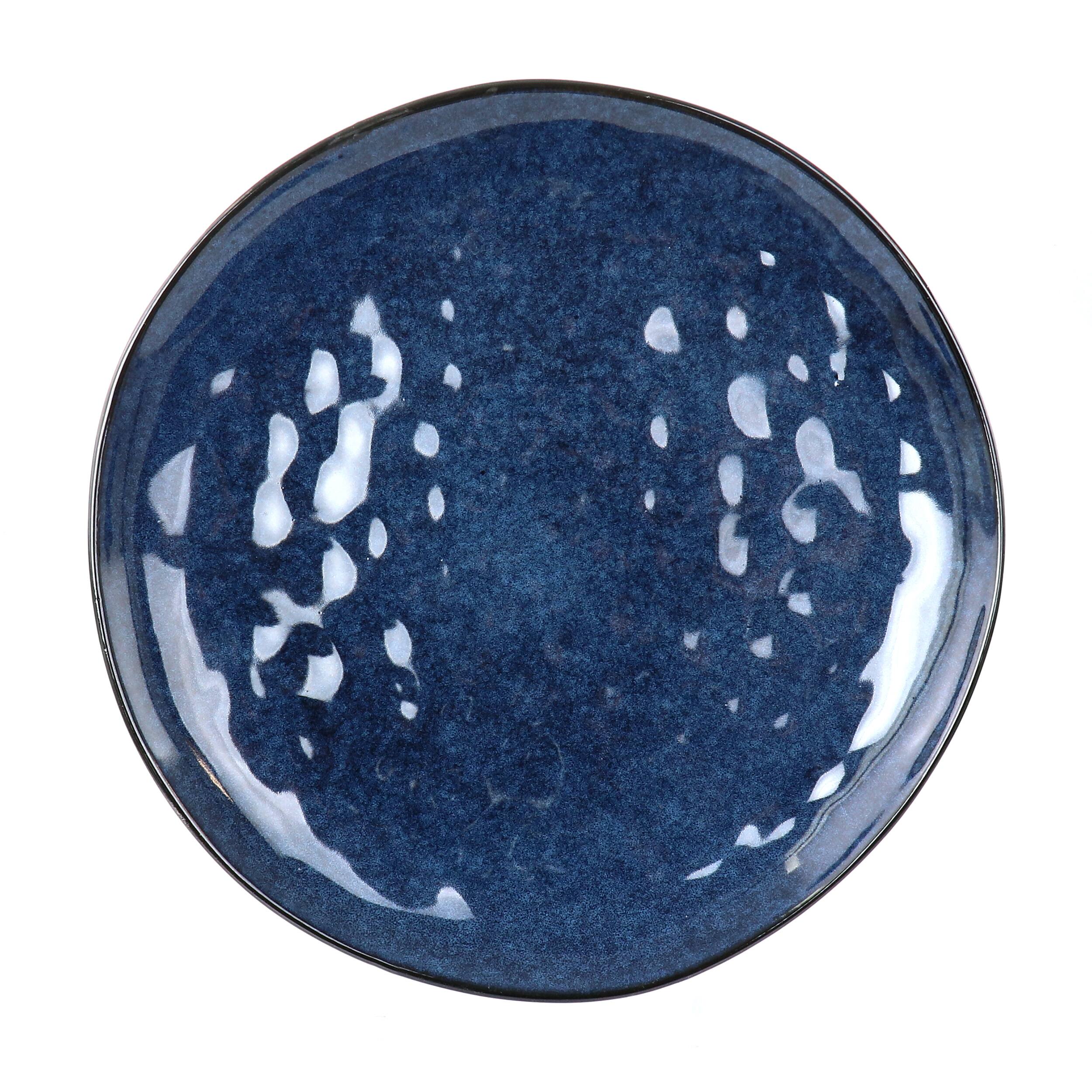 Alt View 1. Elama - Elama Samara 12 Piece Stoneware Dinnerware Set in Blue - Blue.