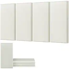 VEVOR - 4 PCS Acoustic Panels, 2 inch Thick 23.6 x 11.8 inch Fiberglass Sound Absorbing Panels, Self-adhesive Soundproof Wall - Beige