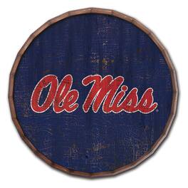Fan Creations - Ole Miss Rebels 24" Cracked Color Barrel Top Sign - Multicolor