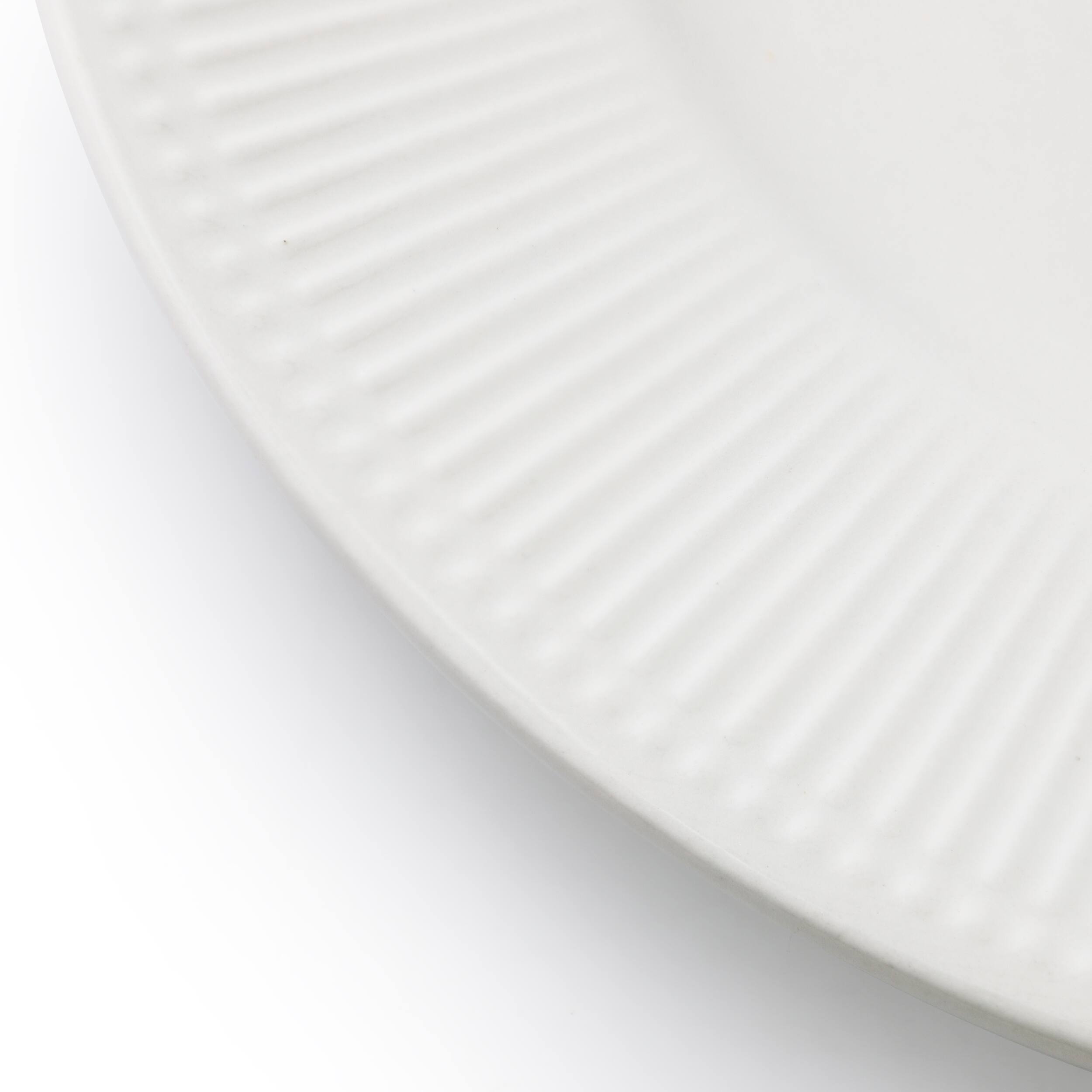 Back. Elama - Elama Gretel 6 Piece Round Stoneware Dinner Plate Set in White - White.