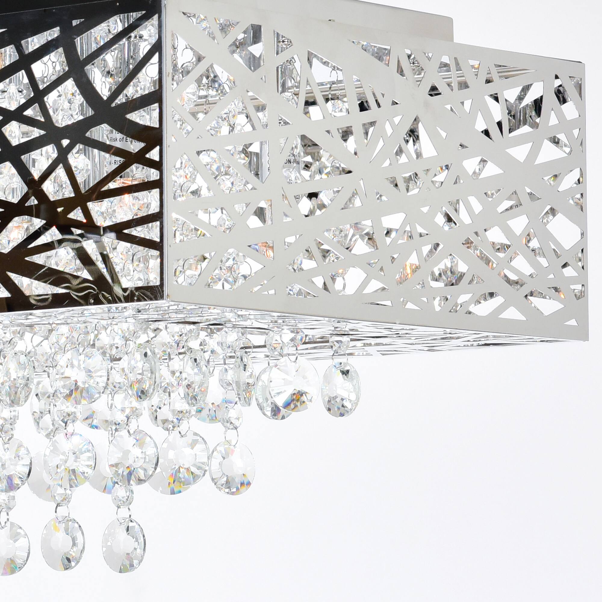 Angle. CWI Lighting - Eternity 9 Light Chandelier With Chrome Finish - Chrome.