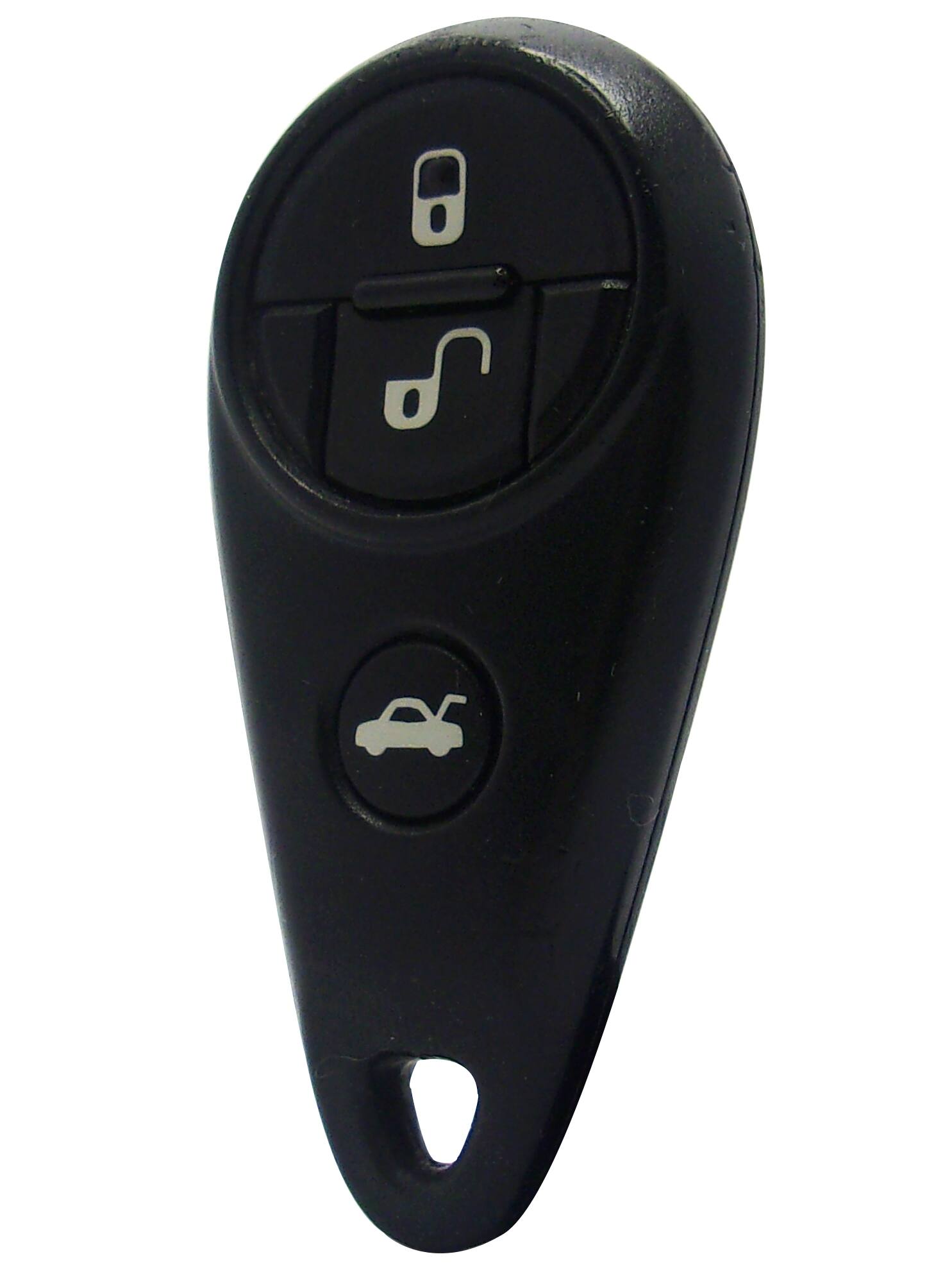 Left. Car Keys Express - Subaru Keyless Entry Remote - 4 Buttons (Lock, Unlock, Trunk, and Panic) - Black.