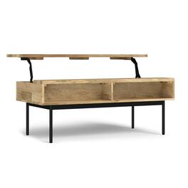 Simpli Home - Reeves SOLID MANGO WOOD 46 inch Wide Rectangle Lift Top Coffee Table - Natural