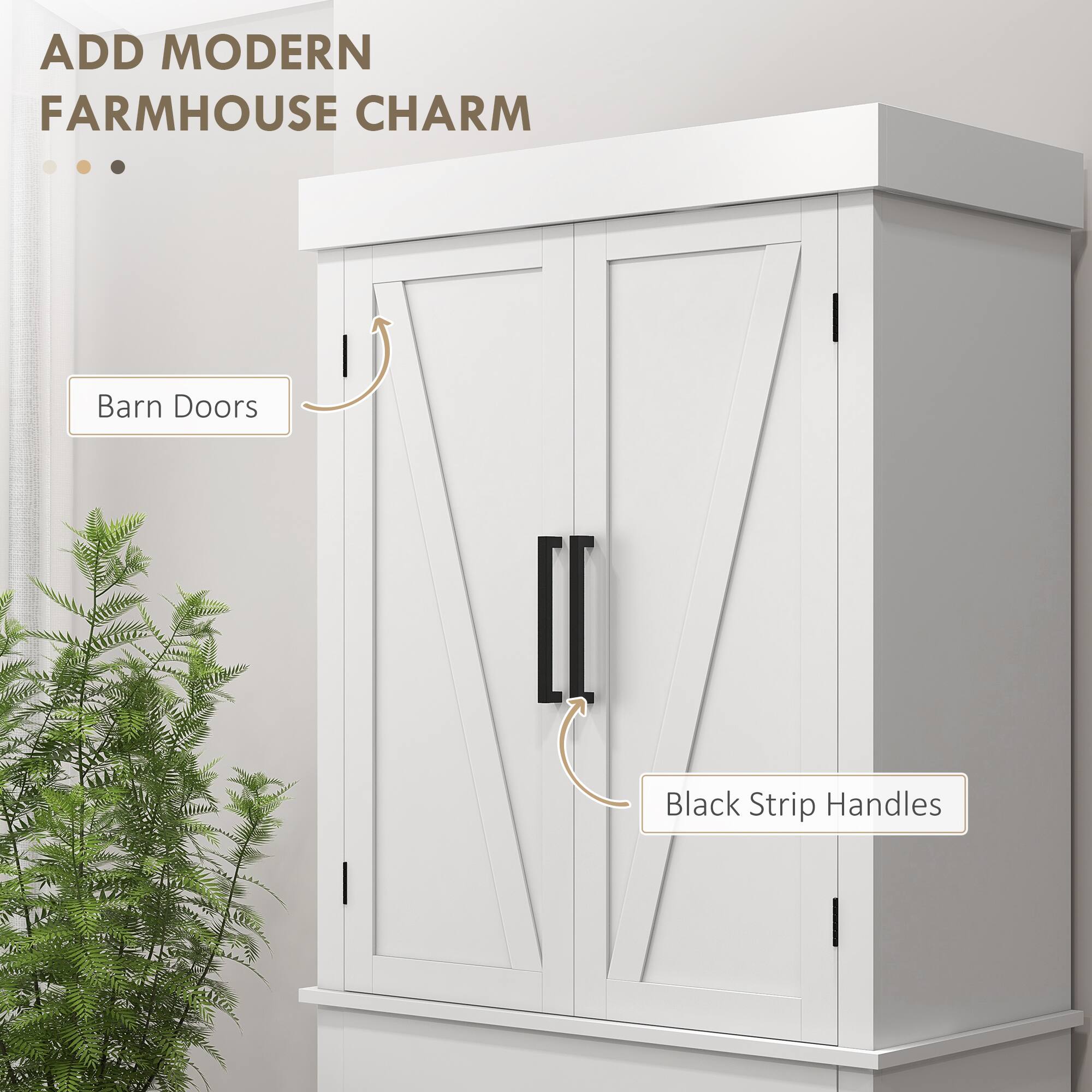 ADD MODERN FARMHOUSE CHARM Barn Doors Black Strip Handles
