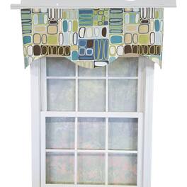 RLF Home - Mesmerize Cornice Valance - 100% Cotton with Ivory Lining 50" x 17" - Green