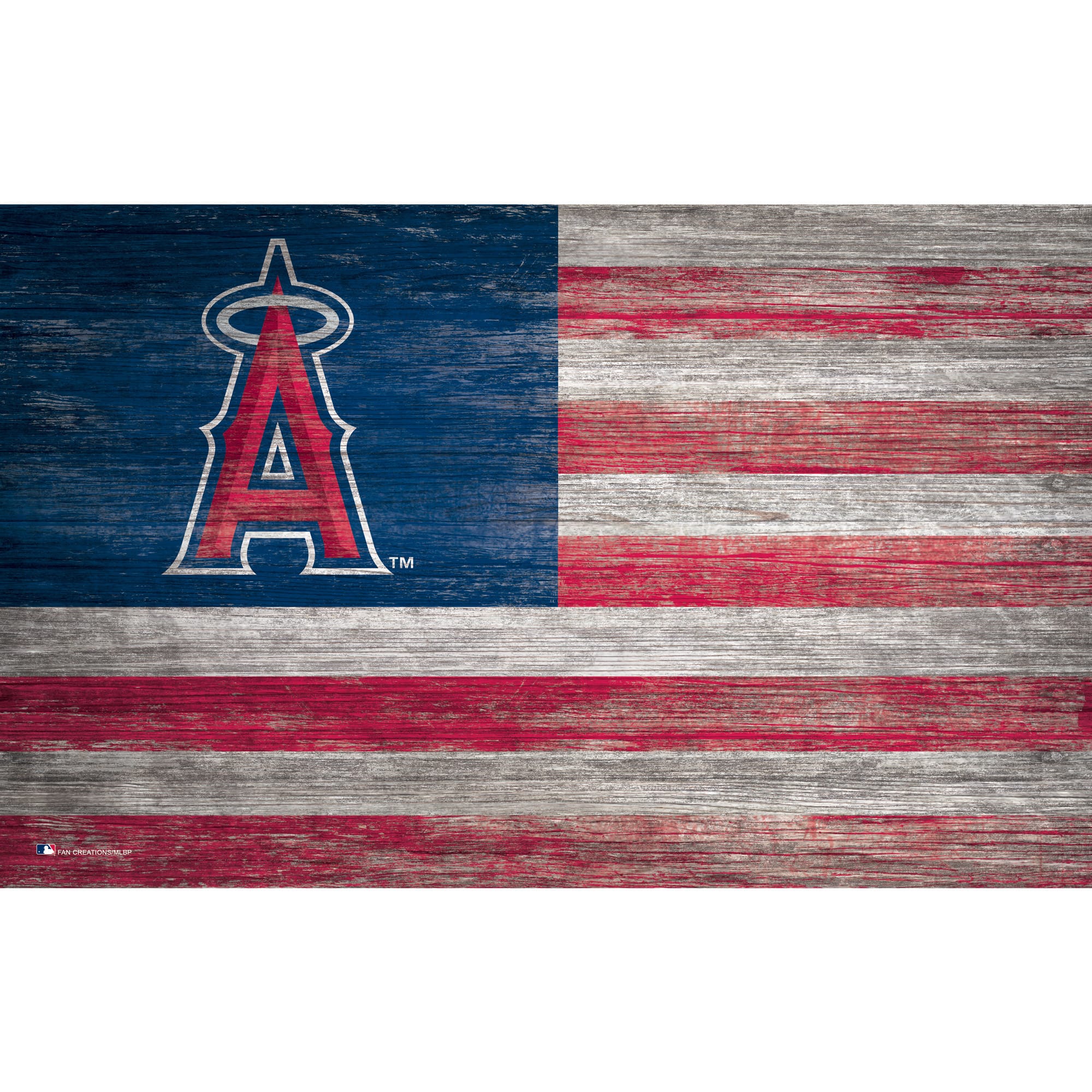 Fan Creations - Los Angeles Angels 11'' x 19'' Distressed Flag Sign - Multicolor price history on PriceWatchPro