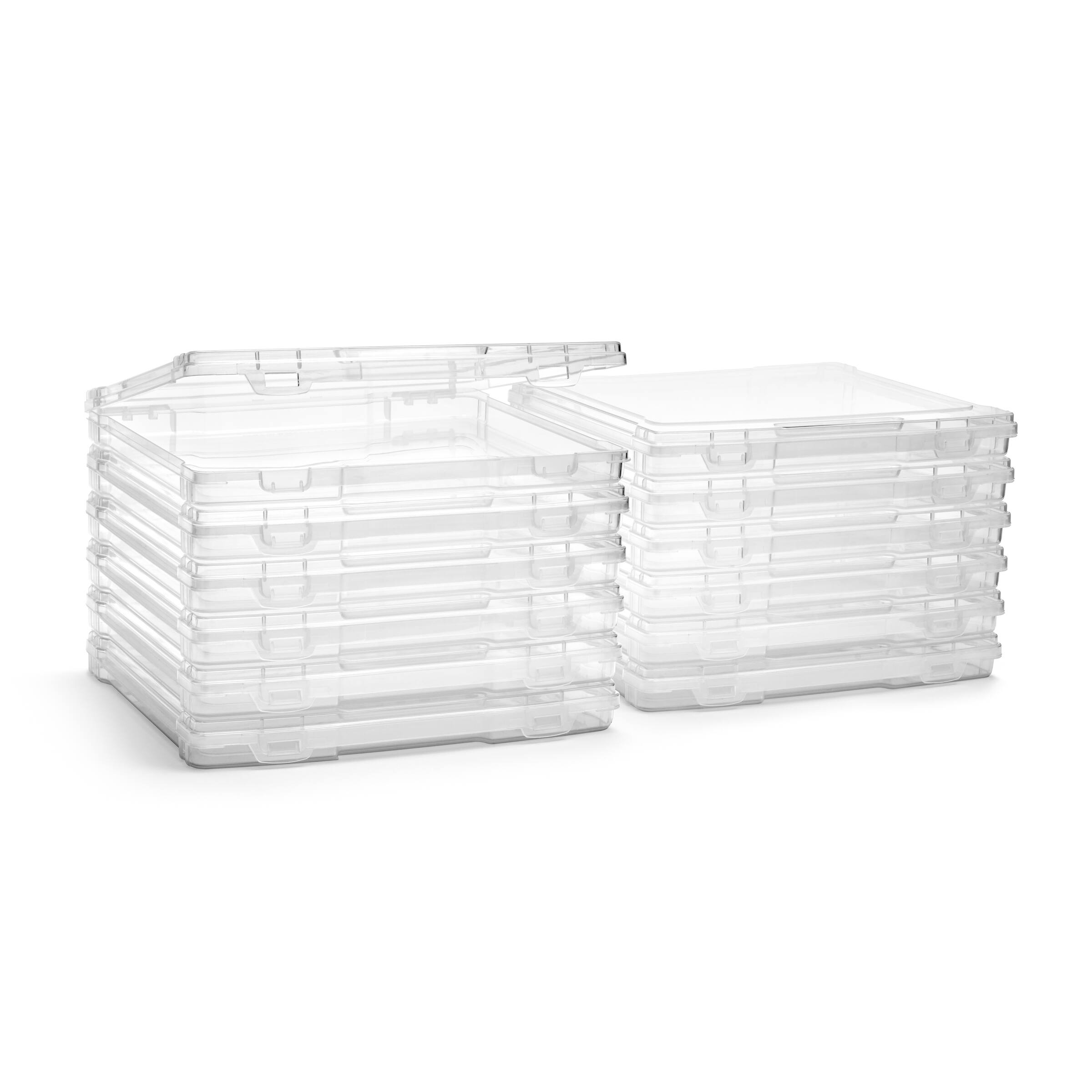 Sorbus - Art Supplies Storage Containers, Stackable Storage Box with Snap-Tight Closure, Made in the USA - Clear
