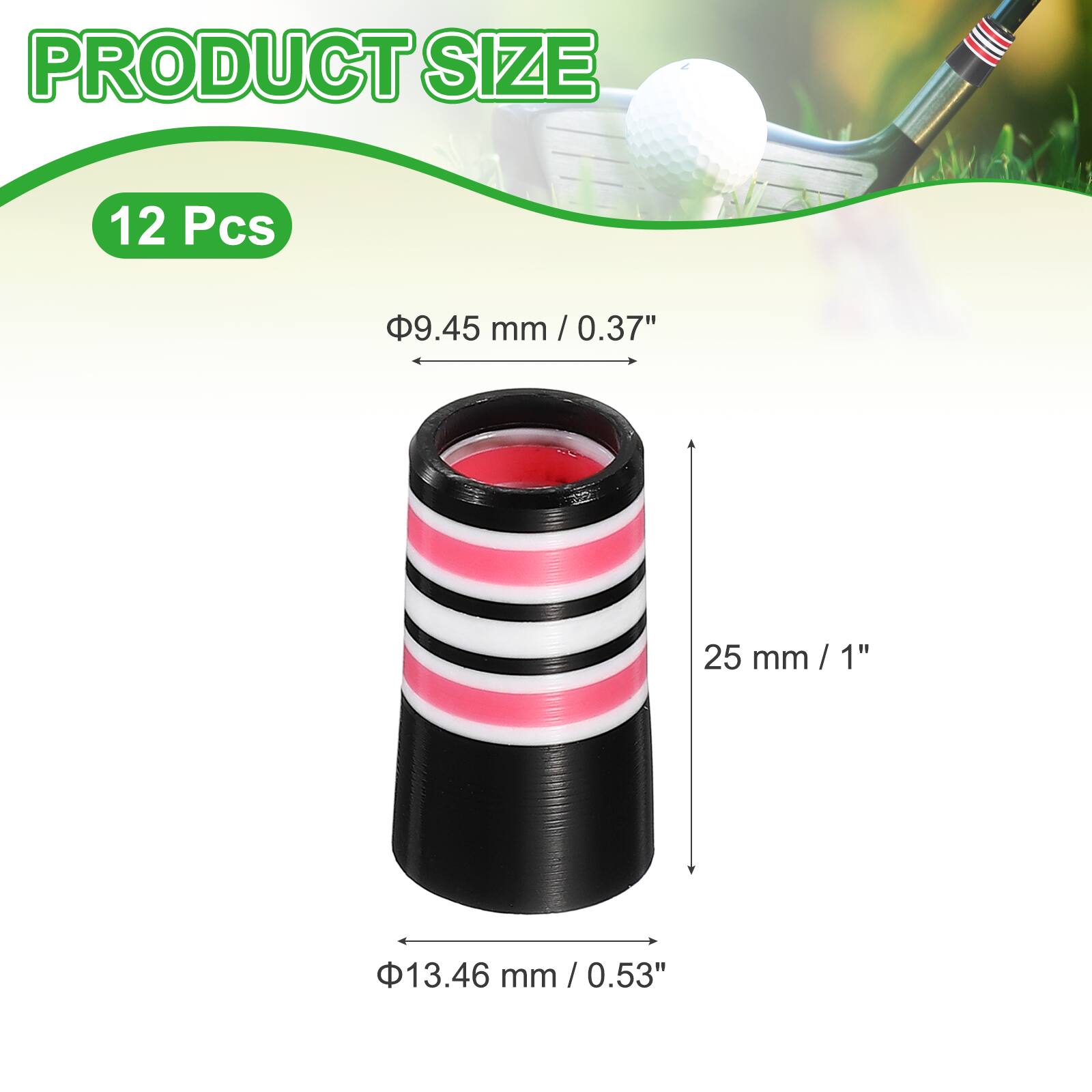 PRODUCT SIZE

12 Pcs

9.45 mm / 0.37" / 25 mm / 1" / 13.46 mm / 0.53"