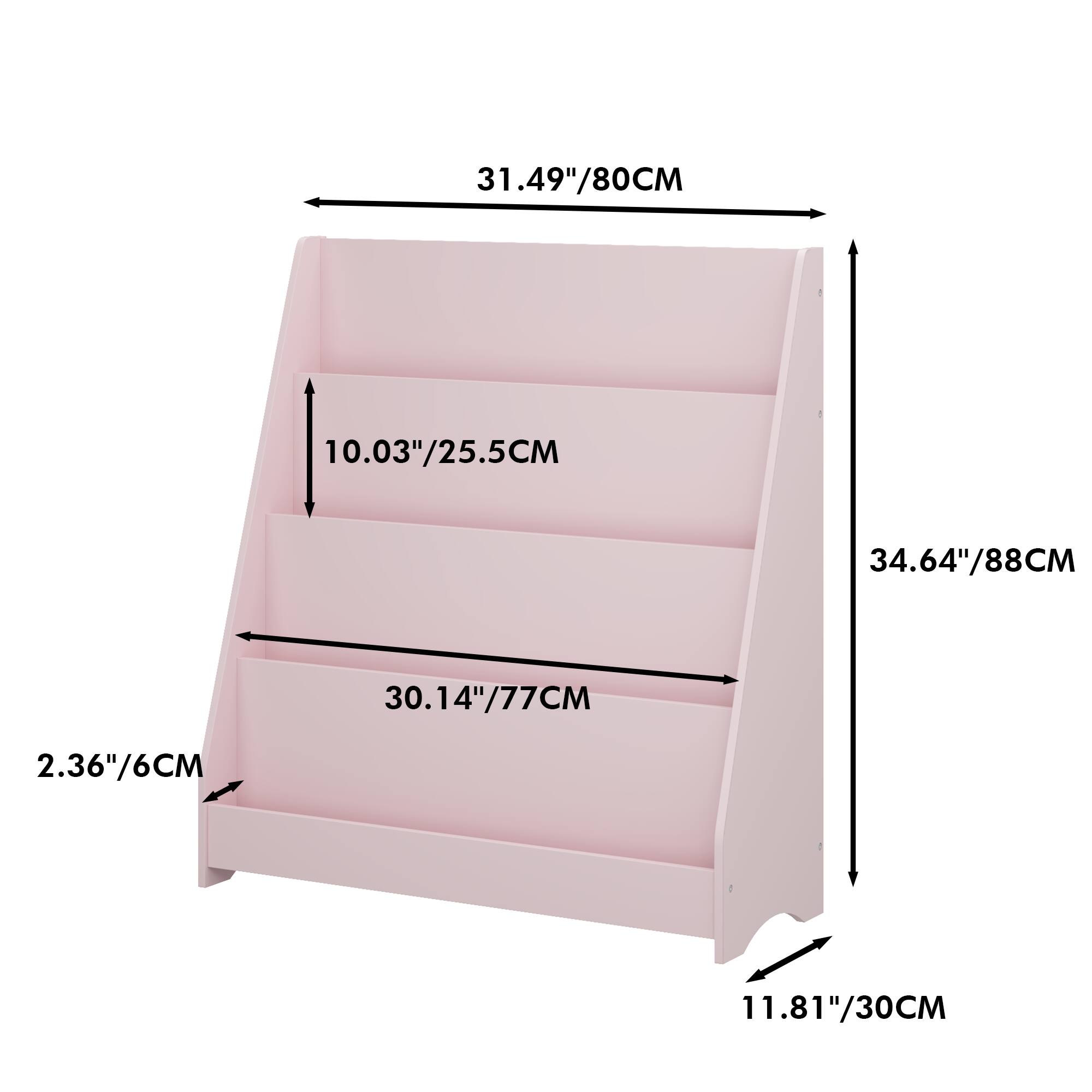 31.49"/80CM  
10.03"/25.5CM  
34.64"/88CM  
30.14"/77CM  
2.36"/6CM  
11.81"/30CM