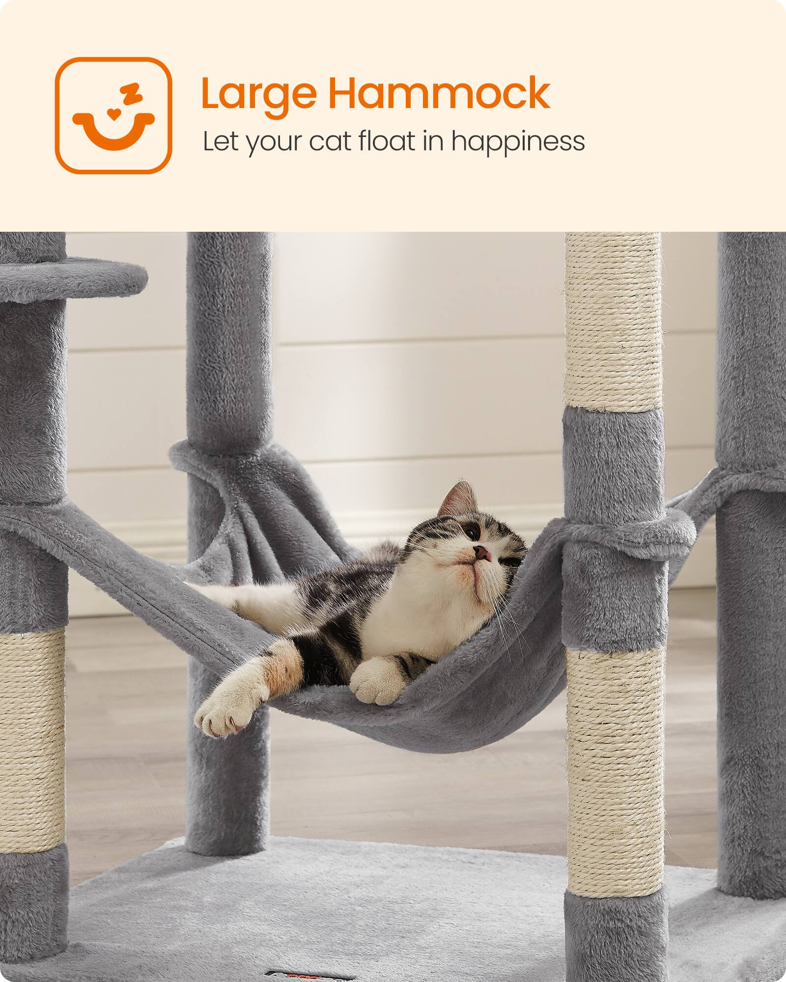 Large Hammock  
Let your cat float in happiness