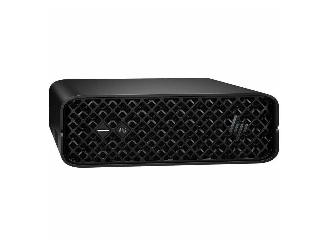 Front. HP - HP Z2 Mini G1i - Intel Ultra 7 265 - 32GB - 1TB SSD - RTX A1000 - Win 11 Pro C0UN2UT#ABA - Black.