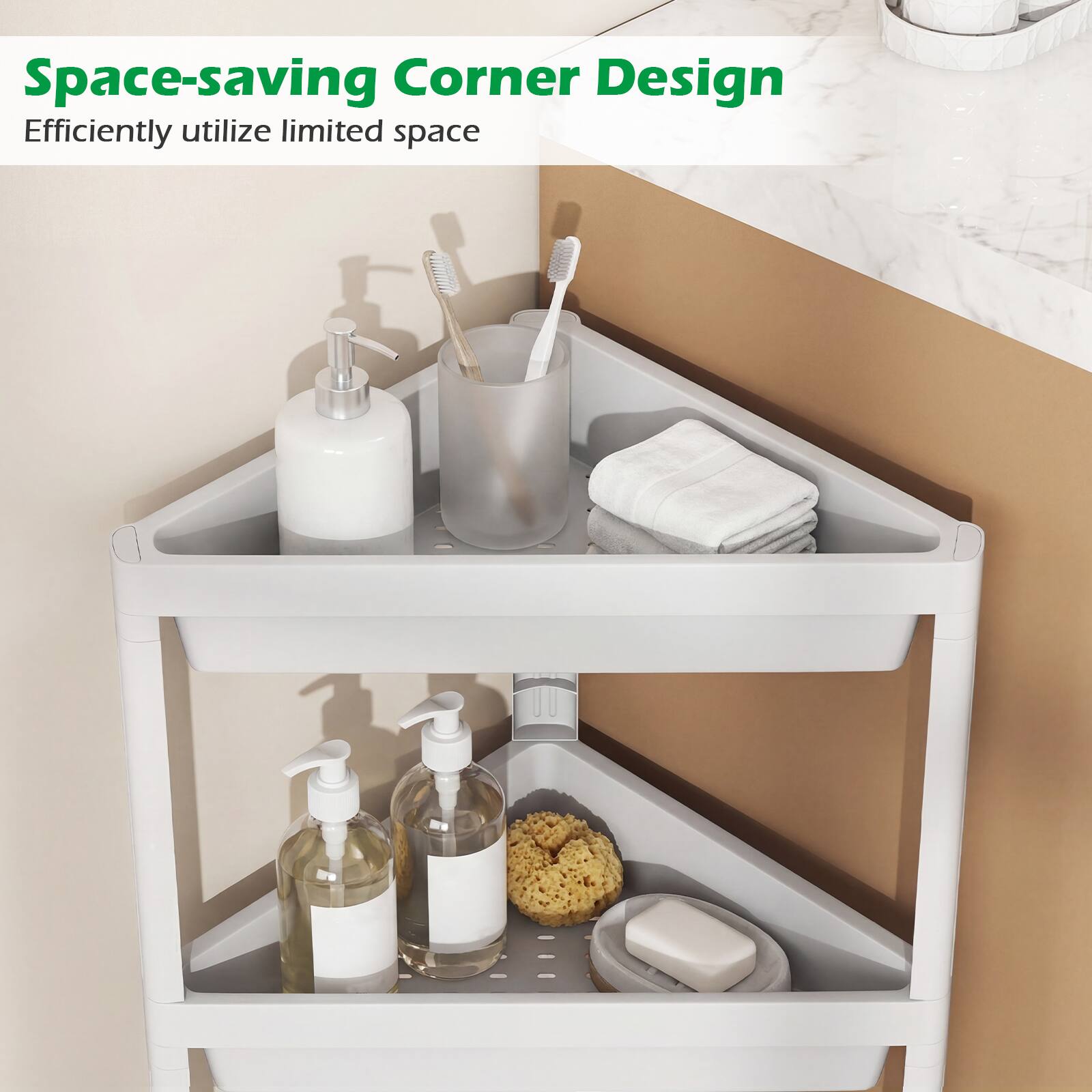 Space-saving Corner Design  
Efficiently utilize limited space