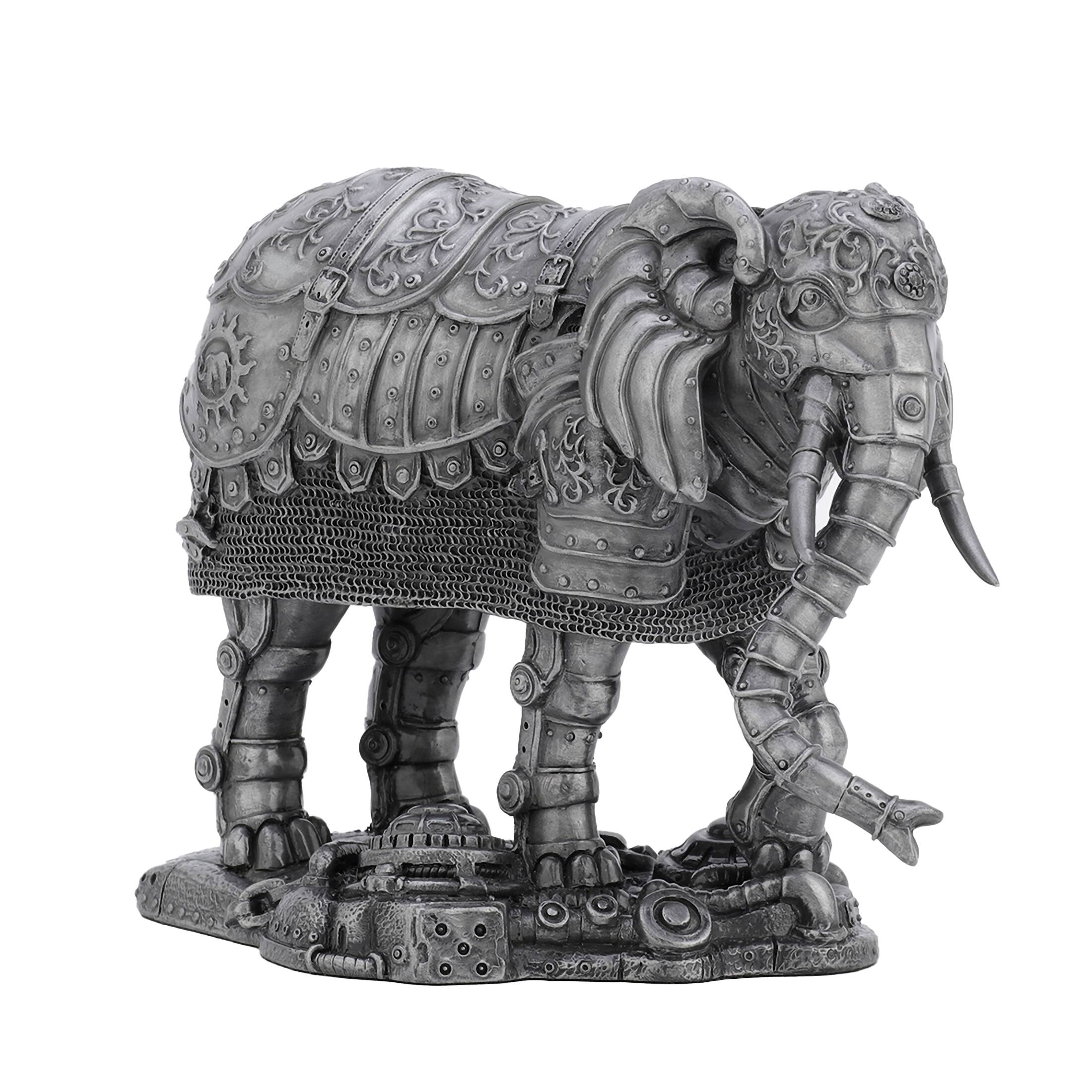 Front. Veronese Design - Veronese Design Steampunk Mechanical Elephant Cold Cast Pewter Effect Resin Statue - Bronze.