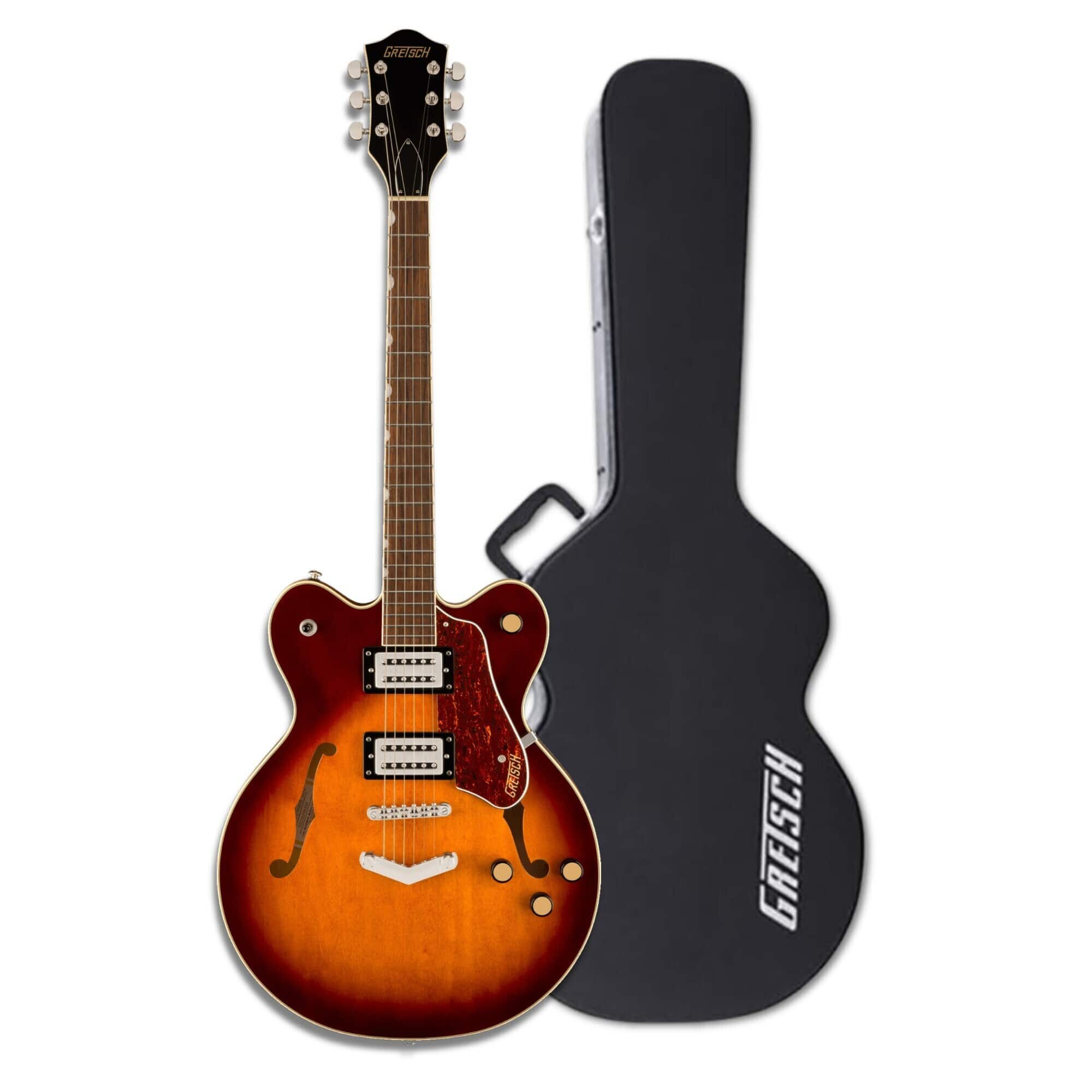Gretsch - G2420T Streamliner Hollow Body Electric Guitar (Robusto Burst) Bundle price history on PriceWatchPro