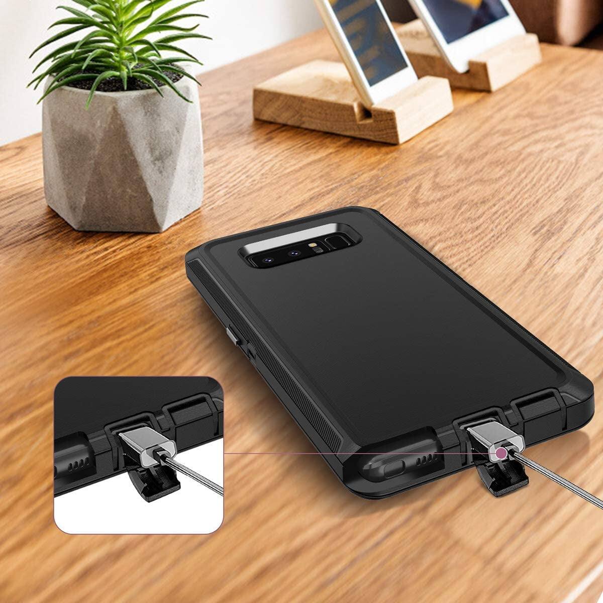 Back. Entronix - Entronix Galaxy Note 8 Bundle - Durable Case with 2 Clear Screen Protectors - Red.