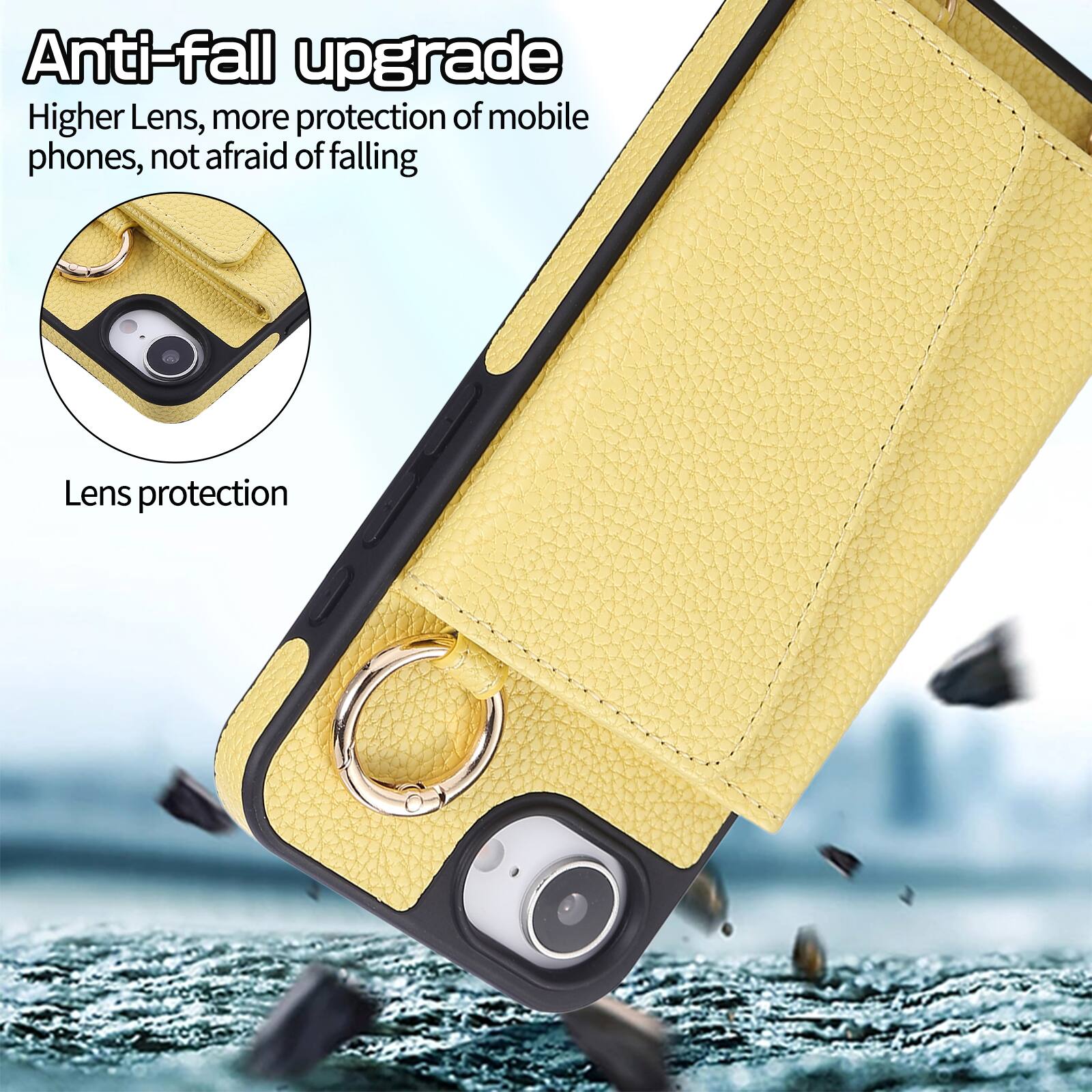 Anti-fall upgrade  
Higher Lens, more protection of mobile phones, not afraid of falling  
Lens protection