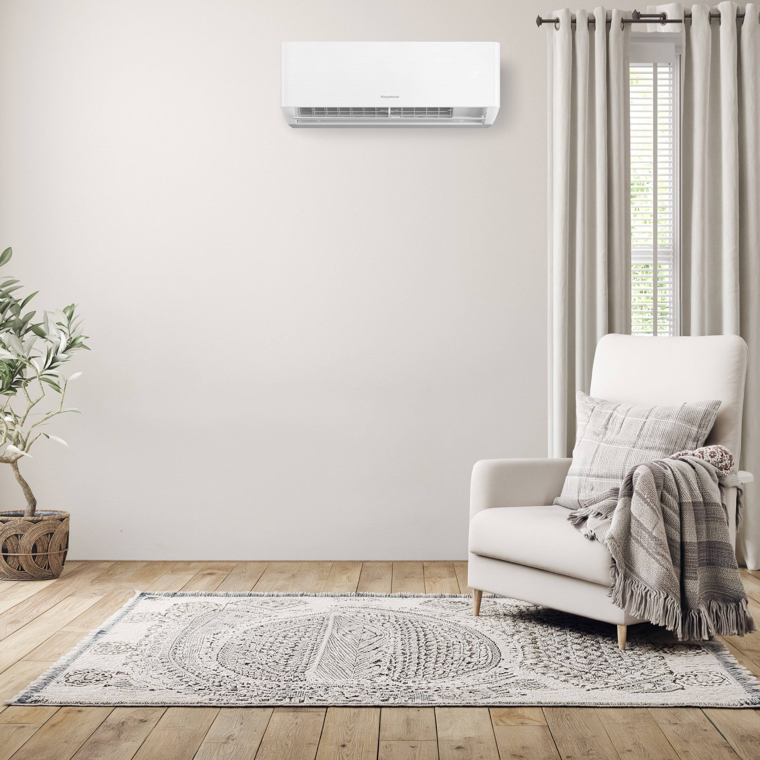 Alt View 15. Keystone - Summit 115V 550 Sq. Ft. 12,000 BTU Smart Mini Split Air Conditioner 12,400 BTU Heater - White.