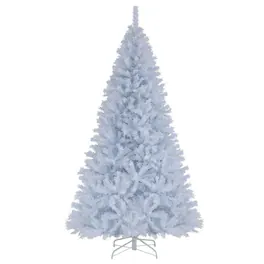 WELLFOR - 7ft Pre‑lit Hinged Artificial Christmas Tree with 1346 Branch Tips &400 LED Lights for Home Party Apartment - White