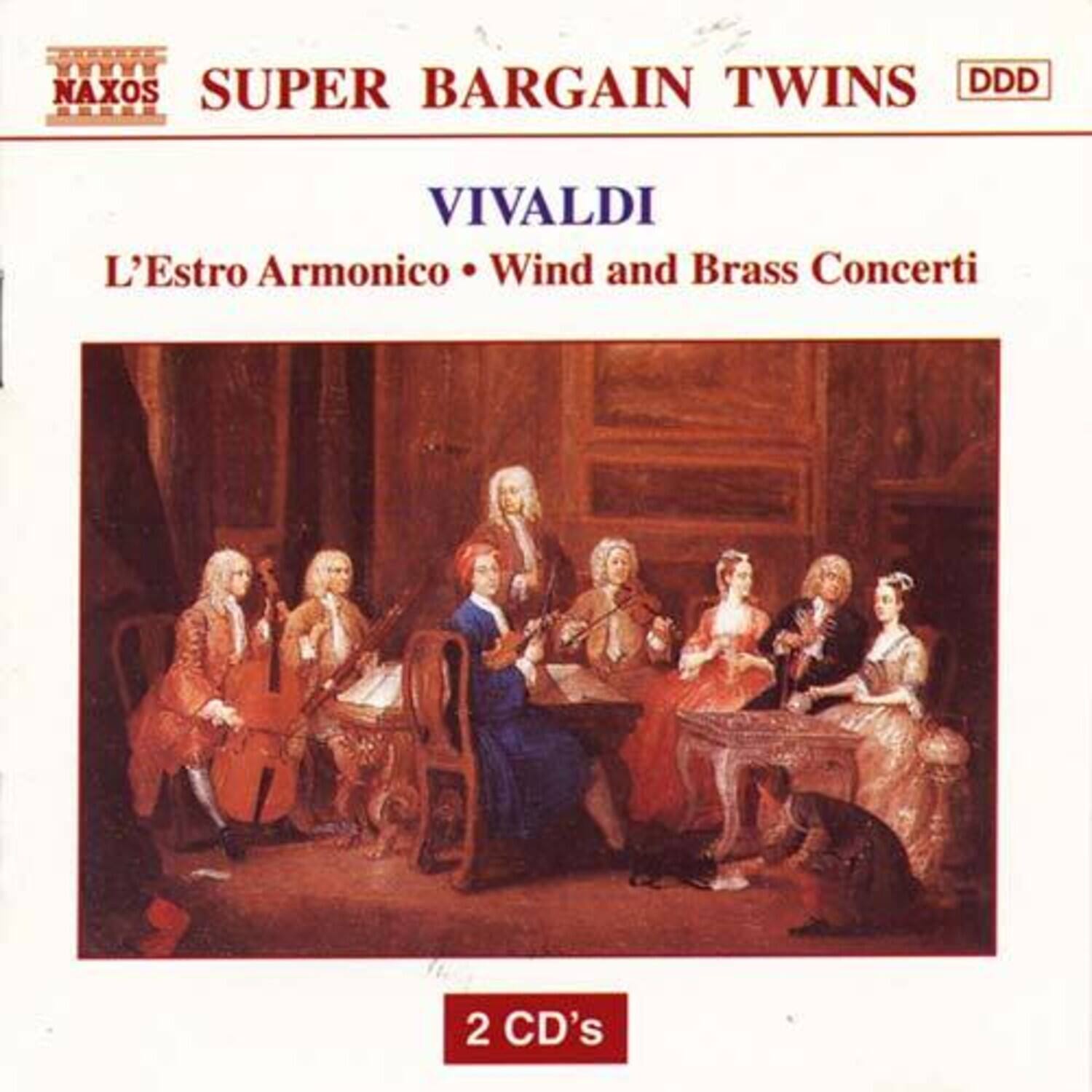NAXOS  
SUPER BARGAIN TWINS  
DDD  

VIVALDI  
L'Estro Armonico • Wind and Brass Concerti  

2 CD's
