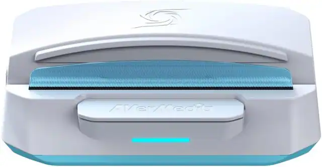 Front. AVerMedia - AverMedia GC515 White X'TRA Go Capture Dock handheld records up to 4K 30 FPS or 1080p 120 FPS, HDMI - White - White.