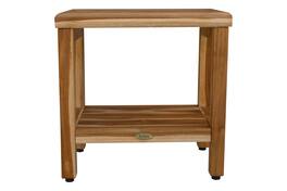 EcoDecors - Classic 18" Teak Shower Bench With shelf - EarthyTeak