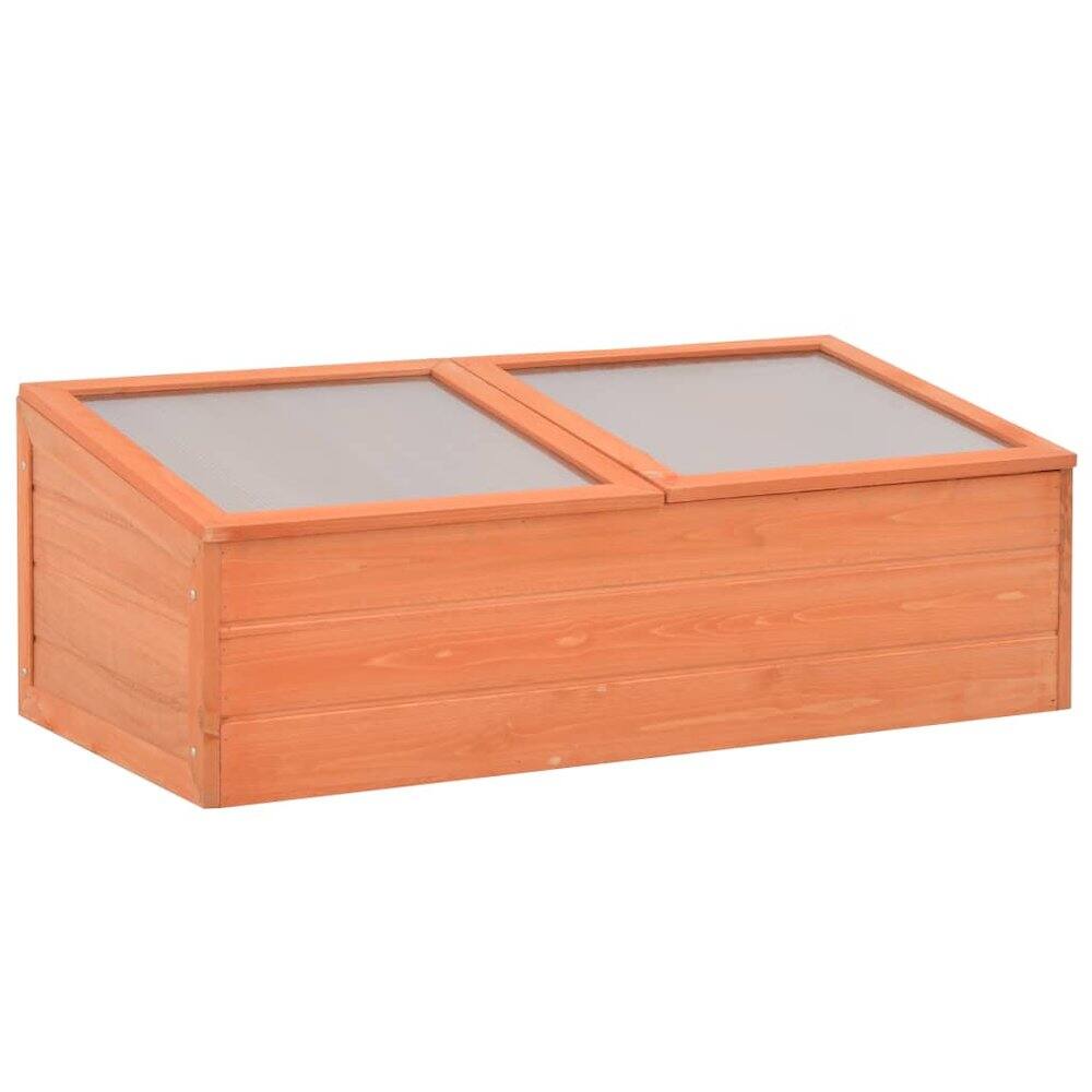 Angle. vidaXL - vidaXL Greenhouse Natural wood Wood and PC board - Brown.