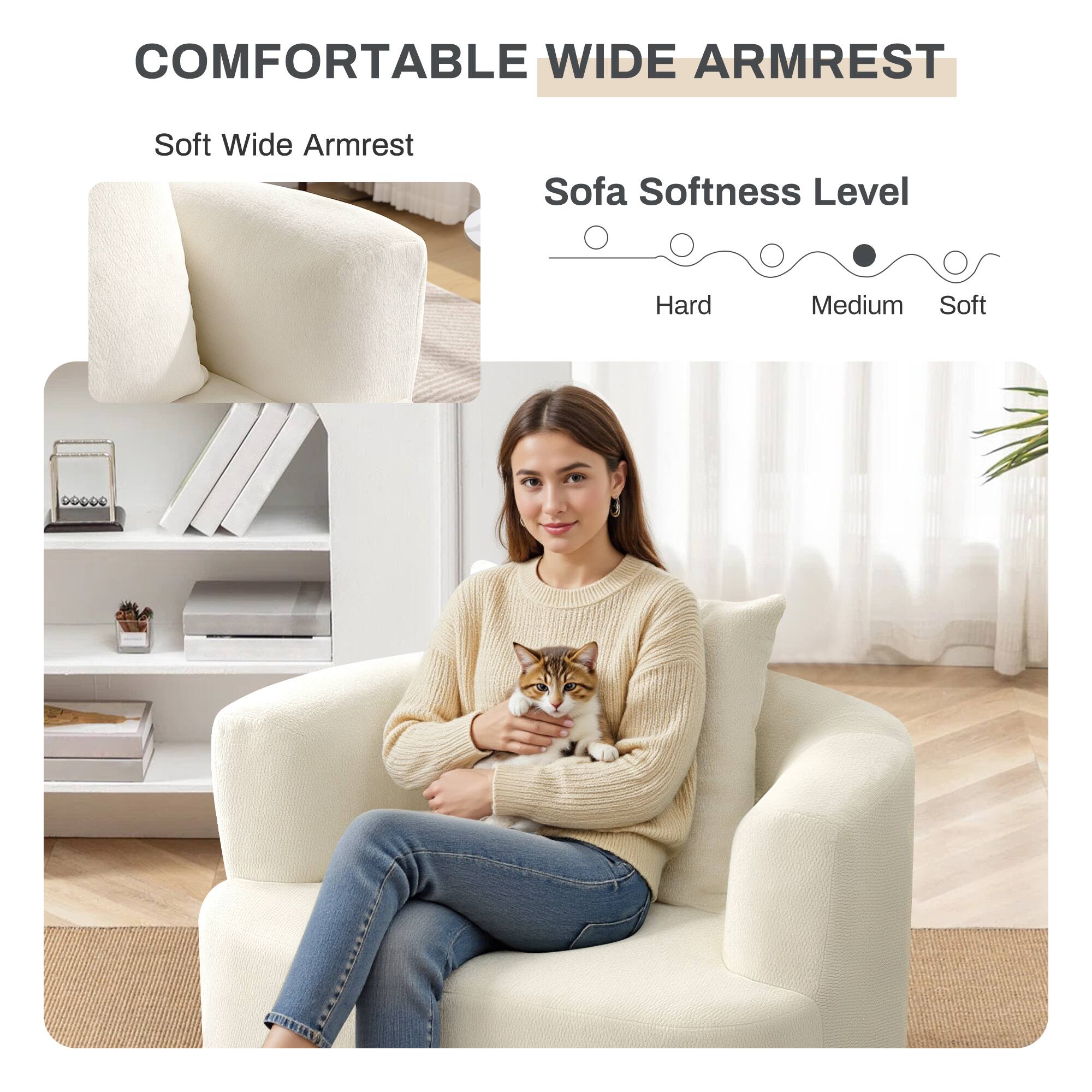 COMFORTABLE WIDE ARMREST

Soft Wide Armrest

Sofa Softness Level
Hard Medium Soft