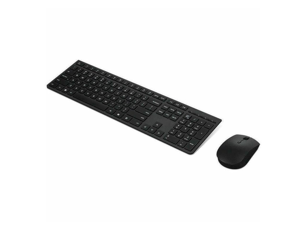 Alt View 7. Lenovo - Lenovo Wireless Rechargeable Keyboard & Mouse Combo - US English - Gray - Gray.