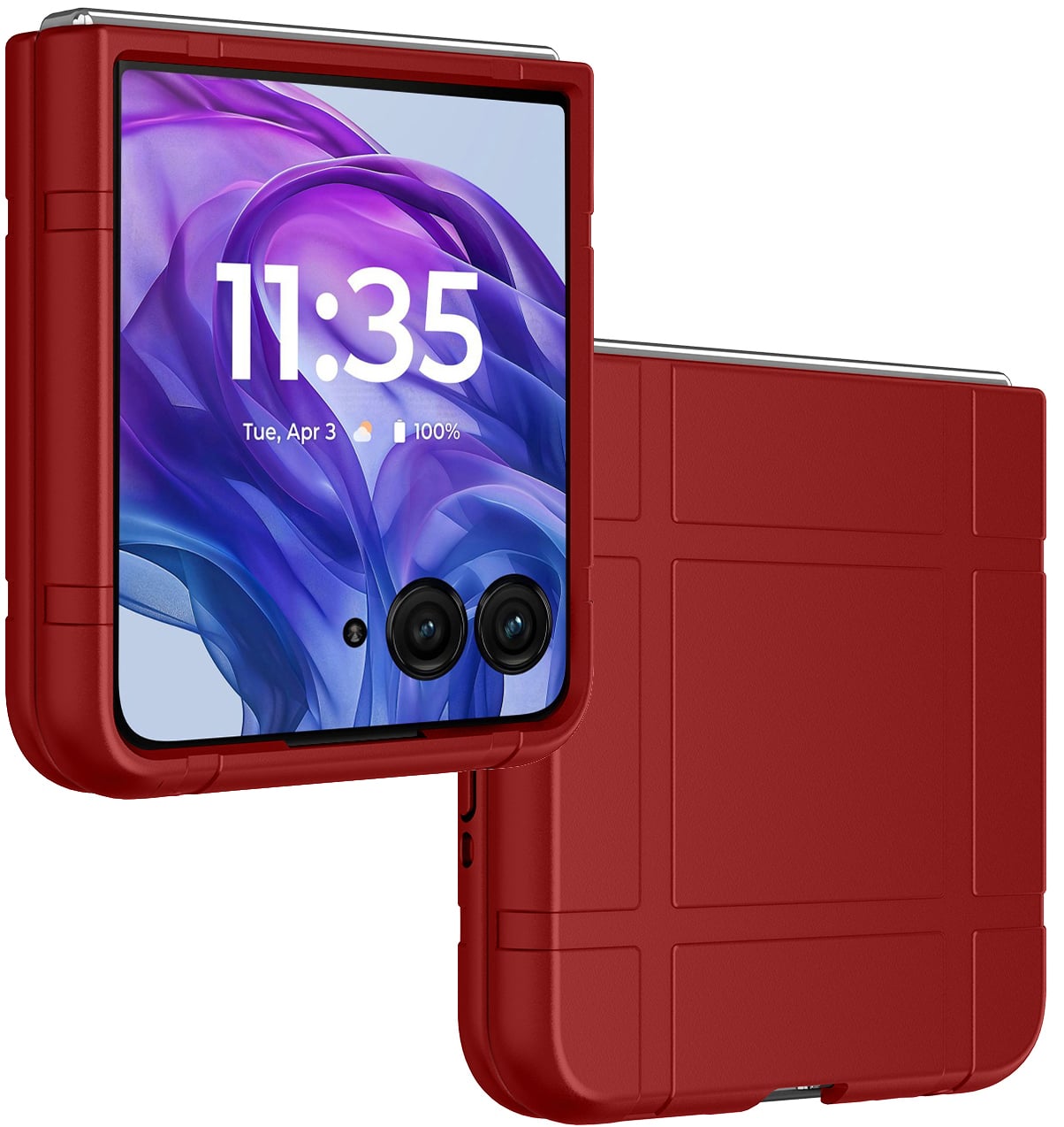 Nakedcellphone - Slim Case for Motorola RAZR+ 2024/2025/2026 Flip Phone (RAZR PLUS) - Red