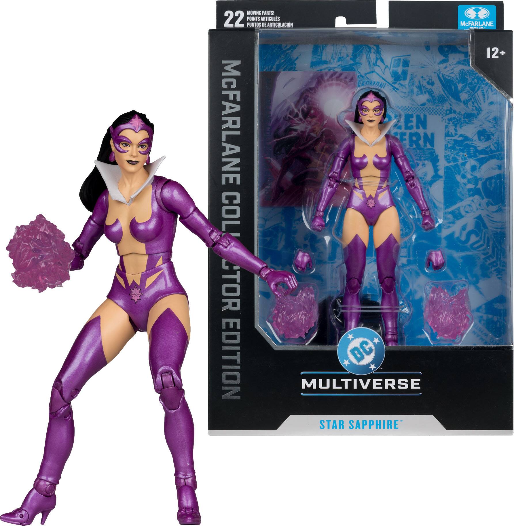 MOVING PARTS! 22 POINTS DE ARTICULACIÓN PUNTOS DE ARTICULACIÓN McFARLANE COLLECTOR EDITION DC MULTIVERSE STAR SAPPHIRE