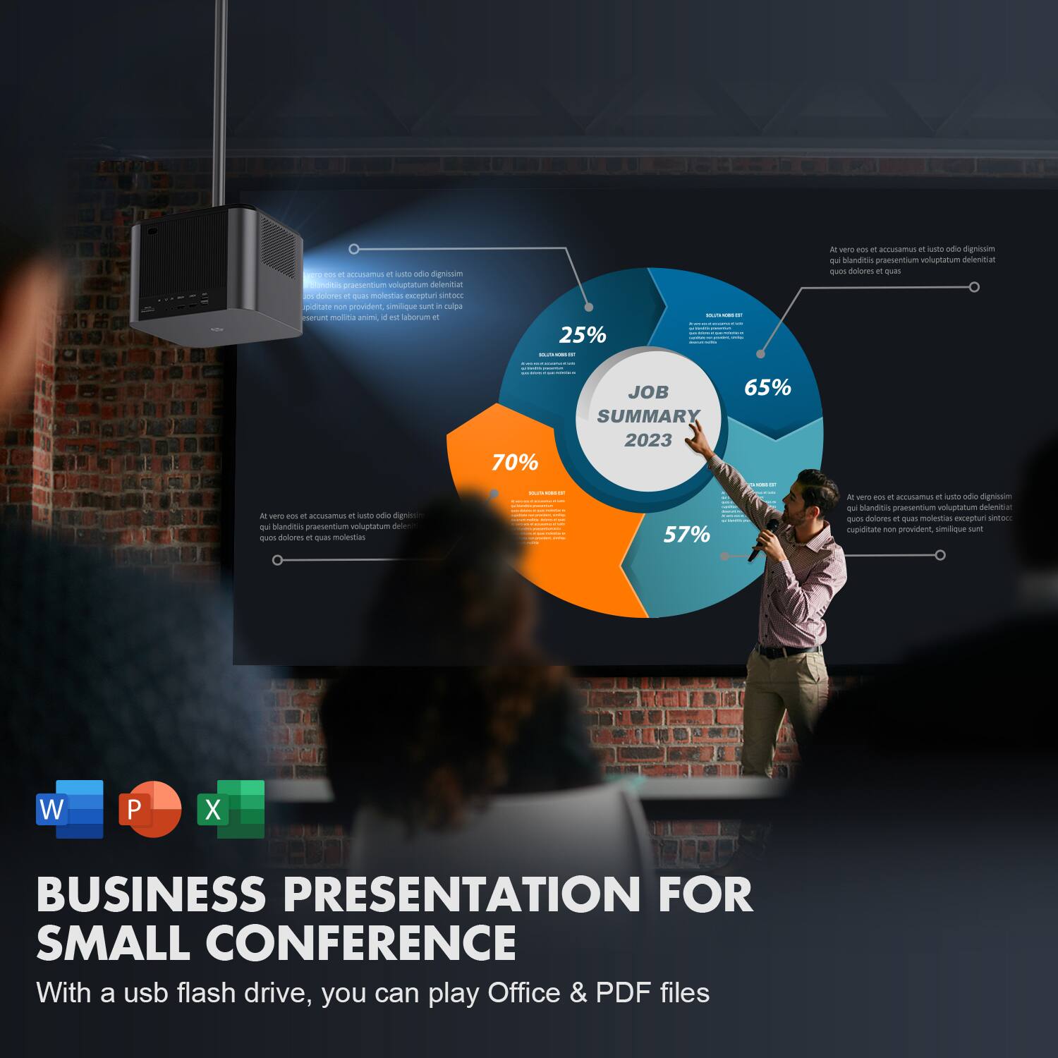 - - e -a . Sato ada Signisum - - voluptatium delenitut - - - qus molestas excrptiun - - ta - - simitique sr i Eulpo semun madinia ano a a suturum a 25% - I - - - r 2es on asusamun o usts adie dignissim qu blandoi pressentium voluptatium deieniia vm dslores d ovEs An vens ms -  of unte ode dg Qu Mendea umamium valustatum d q dalores - om imolestias JOB SUMMARY 2023 70% I I  d | 57% 65% i - M -O I a arcuamus 2 Aunto die dignissin - Mandtis nusamum Holuptatium detentan qua dres ot qus imintestias neptun - cupiditate nu provident sondique sumi W P X BUSINESS PRESENTATION FOR SMALL CONFERENCE With a usb flash drive, you can play Office & PDF files

---

- - e -a . Sato ada Signisum - - voluptat