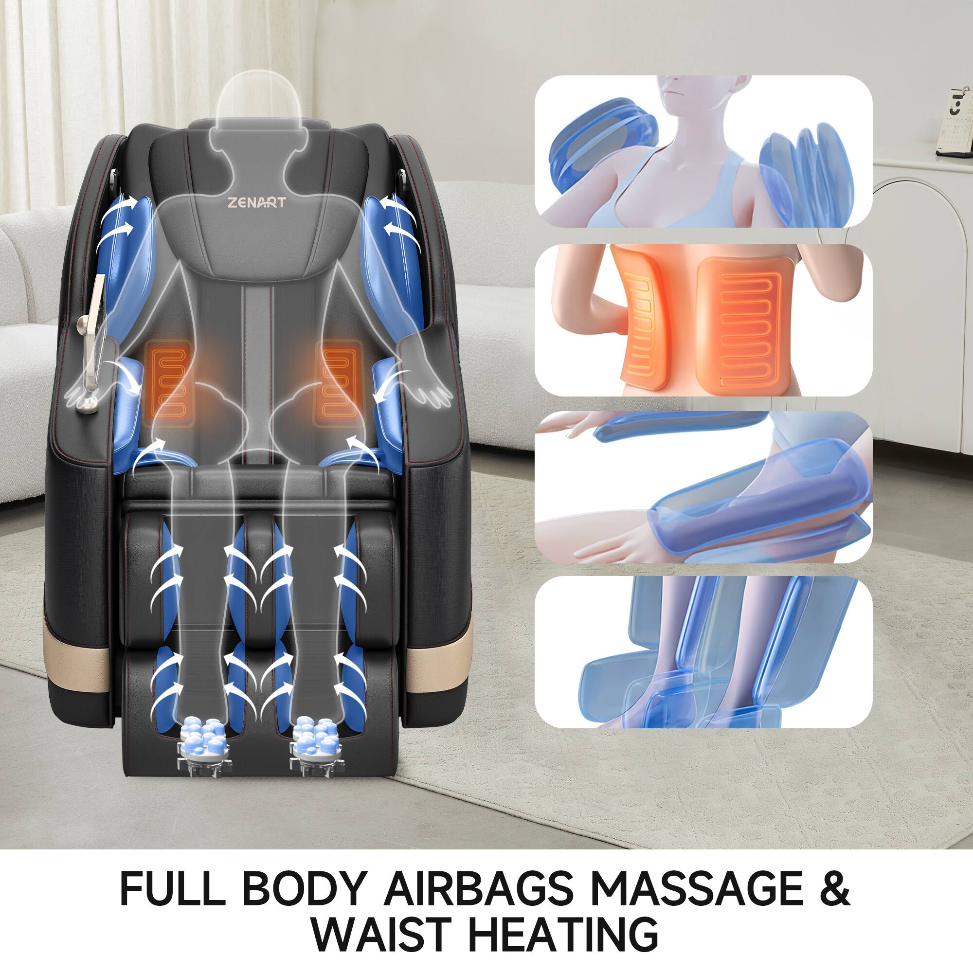ZENART Z FULL BODY AIRBAGS MASSAGE & WAIST HEATING