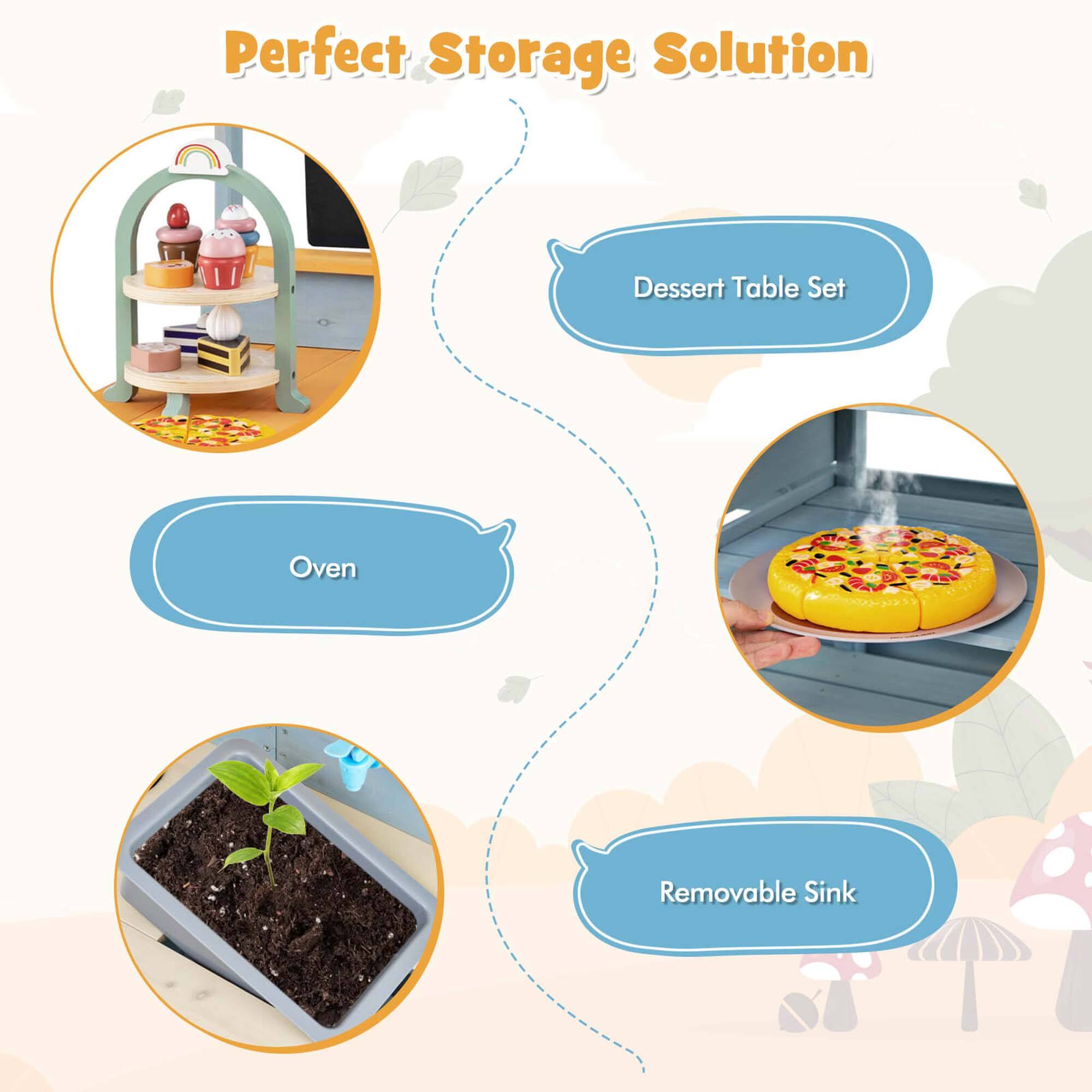 Perfect Storage Solution

- Dessert Table Set
- Oven
- Removable Sink