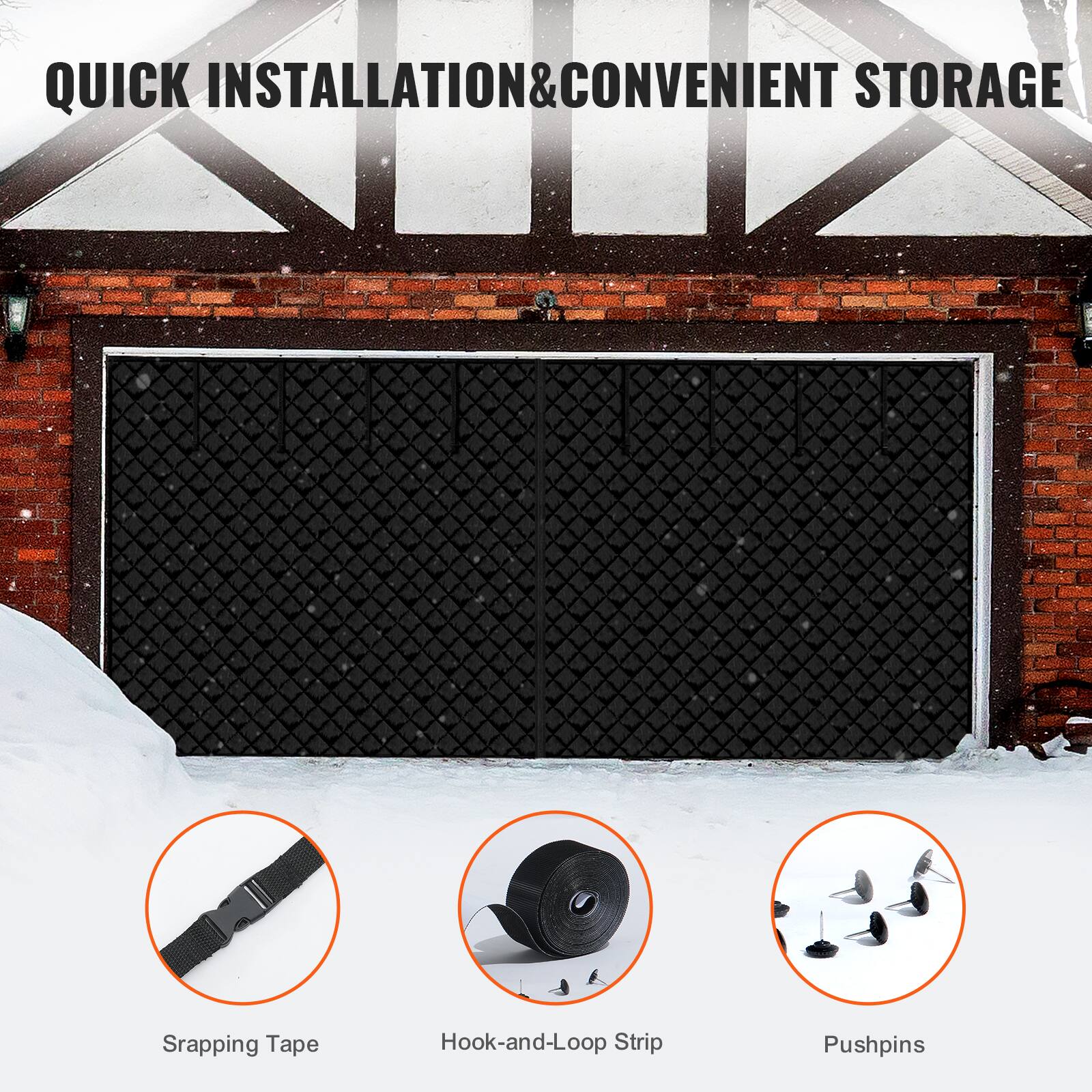 QUICK INSTALLATION & CONVENIENT STORAGE

- Scraping Tape
- Hook-and-Loop Strip
- Pushpins