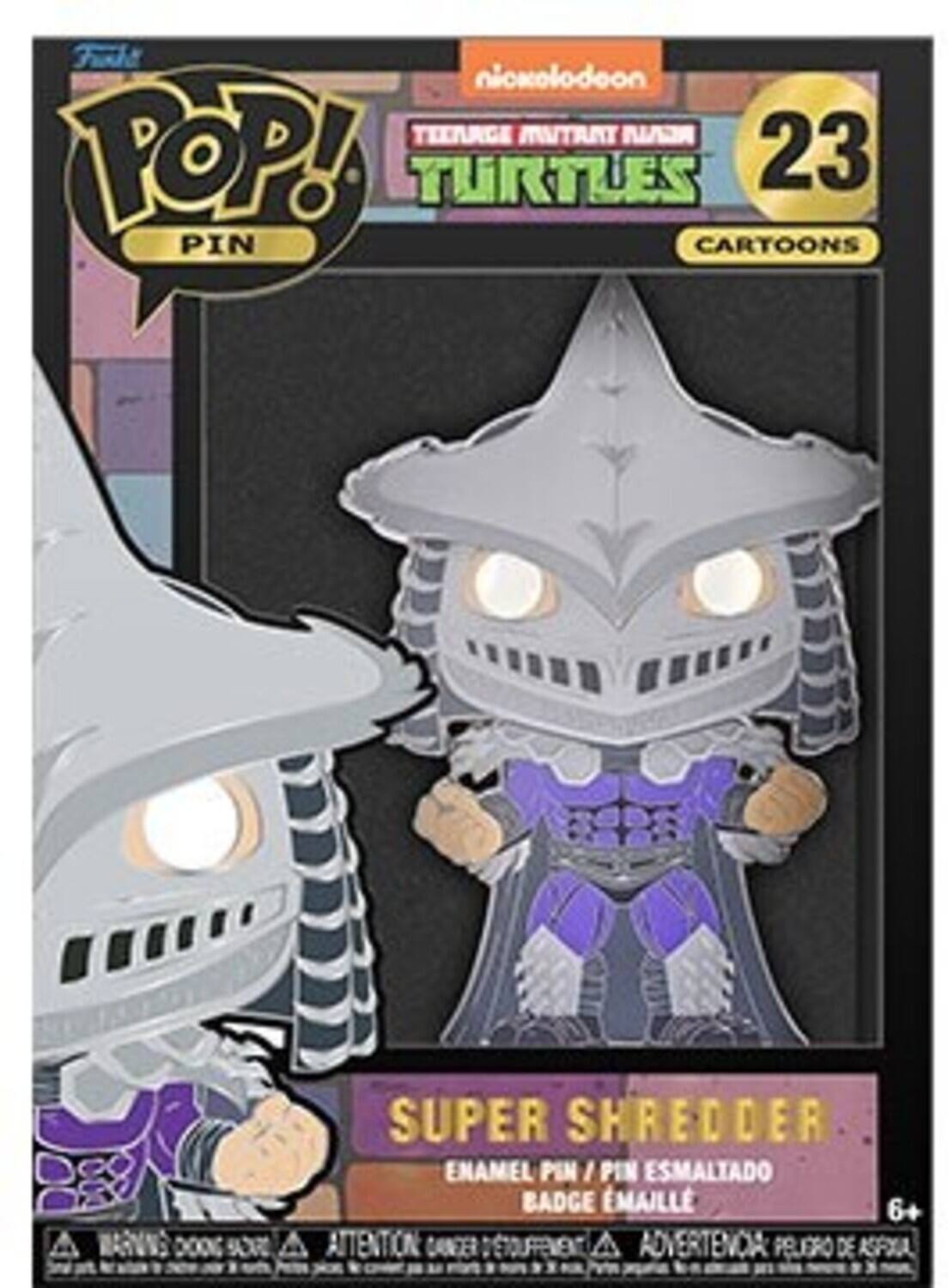 Funko Nickelodeon Teenage Mutant Ninja Turtles 23 Pin Cartoons Super Shredder Enamel Pin Esmaltado Badge Maille 6+ A Vga Doo 9 A Attention Danger Avertissement Peligro De Asfixia