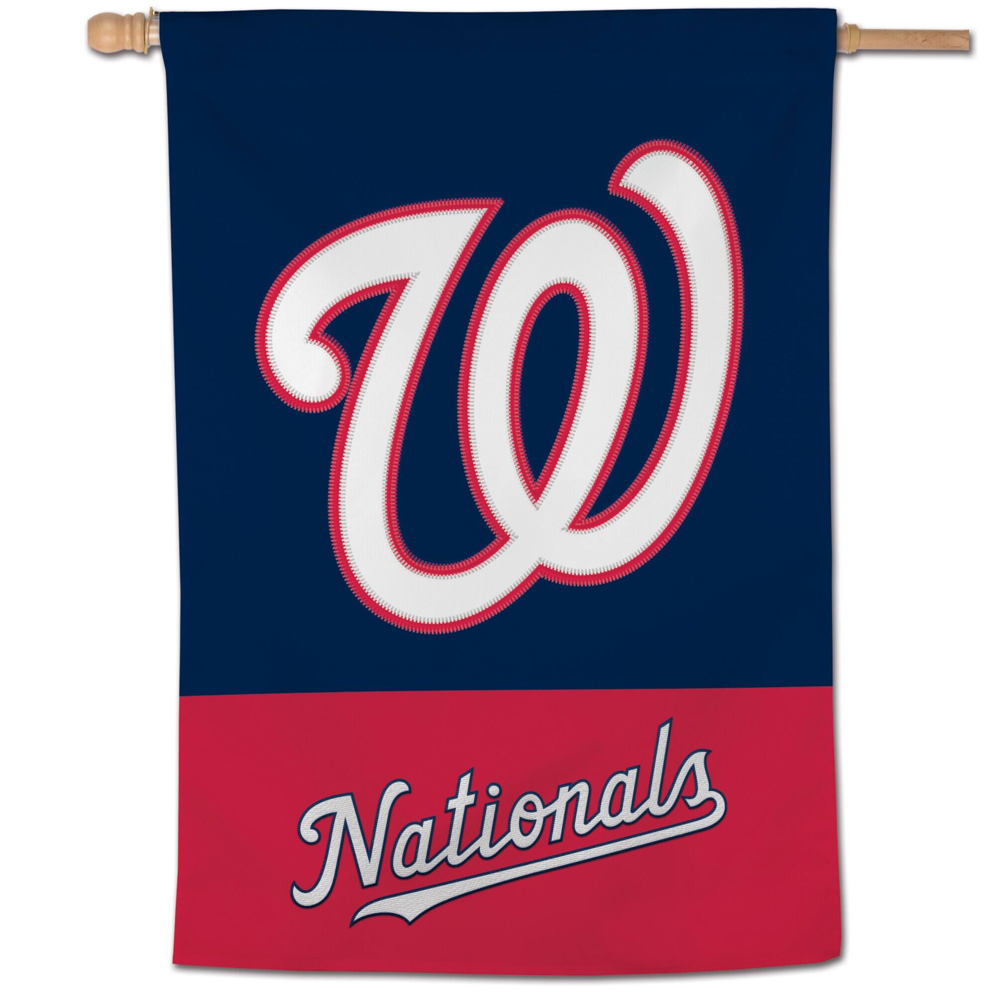 Alt View 1. WinCraft - Washington Nationals 28" x 40" Applique Vertical Banner - Multicolor.