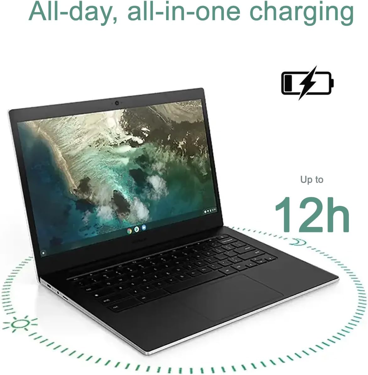All-day, all-in-one charging  
Up to 12h