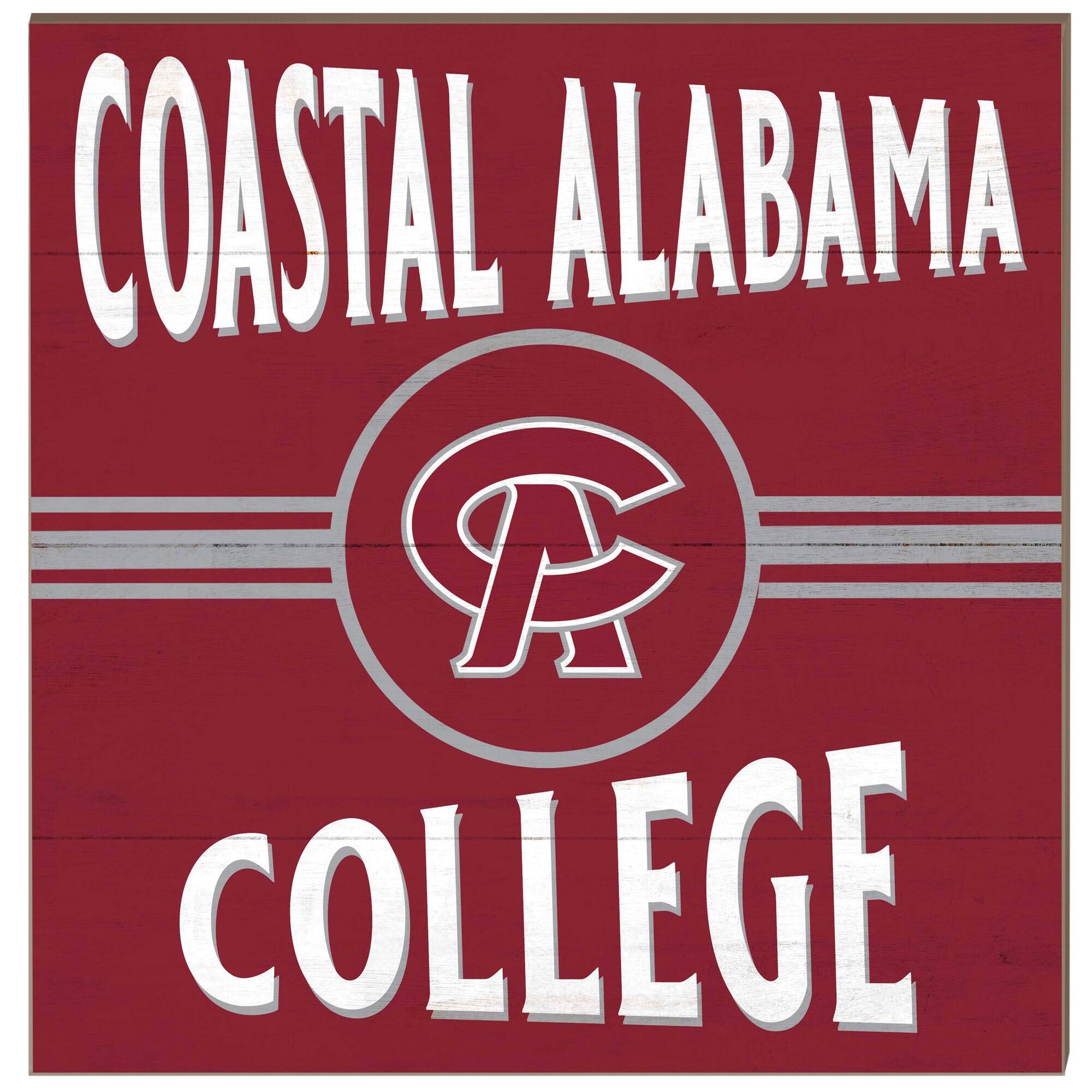 Coastal Alabama Community College 10'' x 10'' Retro Team Sign