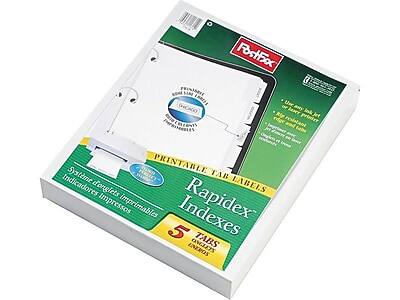 Post-it  
PRINTABLE TAB LABELS  
Rapidex Indexes  
5 TABS  
Indicadores impresos  
Système d'onglets imprimables  
5 ONGLETS  
5 INDICADORES IMPRESSOS