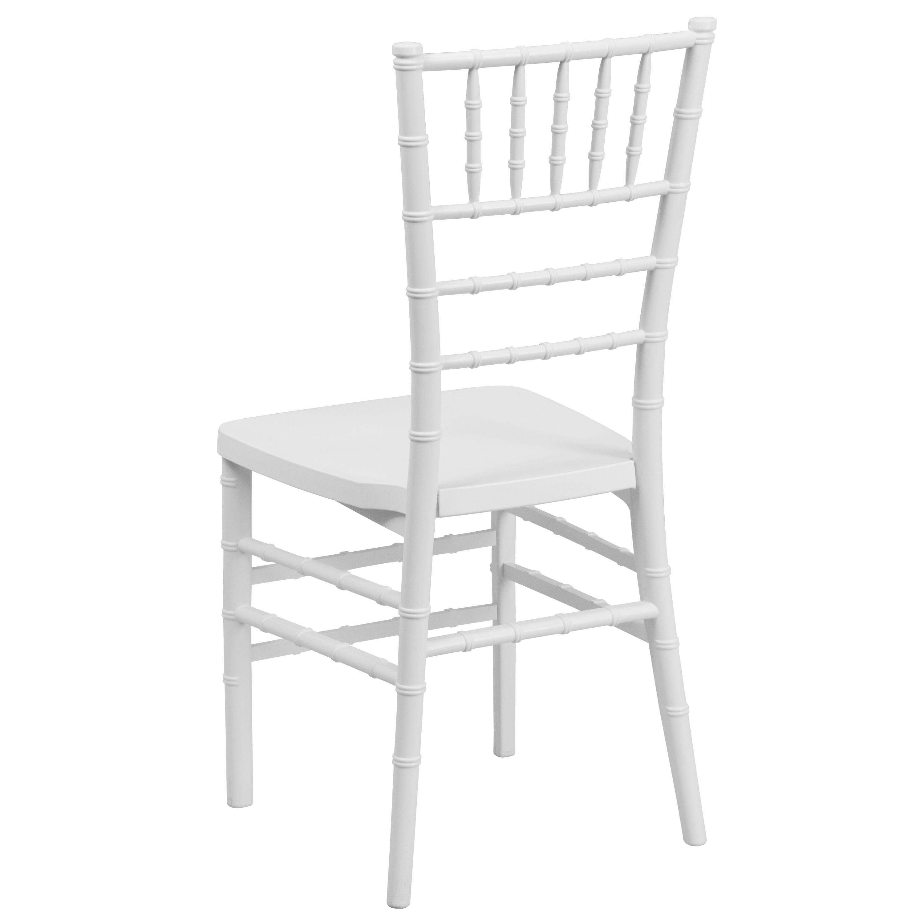 Alt View 5. Emma + Oliver - 2 Pack PREMIUM Resin Stacking Chiavari Chair - White.