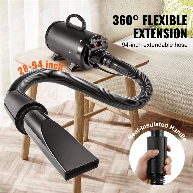 360° FLEXIBLE EXTENSION  
94-inch extendable hose  
28-94 inch  
Heat-Insulated Handle