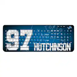 Keyscaper - Aidan Hutchinson Detroit Lions Wireless Keyboard - Black