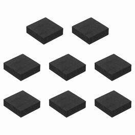 Unique Bargains - 8pcs Square Speaker Isolation Feet Pads, 30x10mm Non Slip Foam Shock Absorption Pad for Amplifier - Black