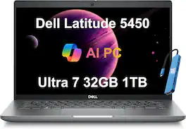 Dell - Upgraded - Latitude 5450 14" FHD business Laptop - Intel Core Ultra 7 with 32GB RAM - 1TB SSD - Thunderbolt 4 - Win 11 Pro - Titans Gray