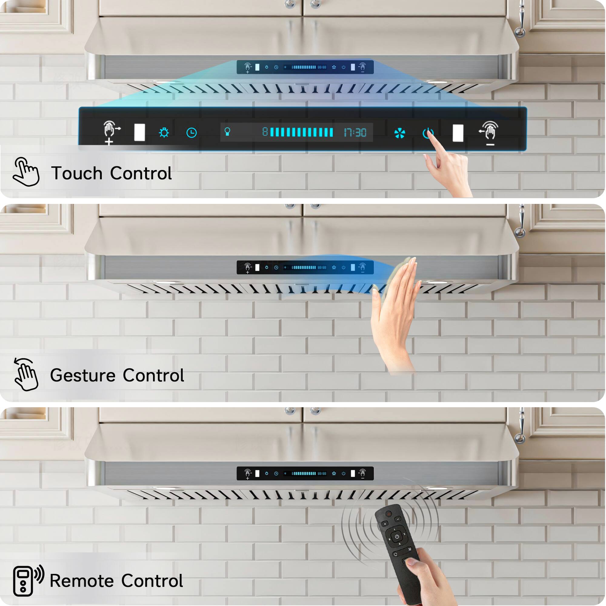 Touch Control  
Gesture Control  
Remote Control