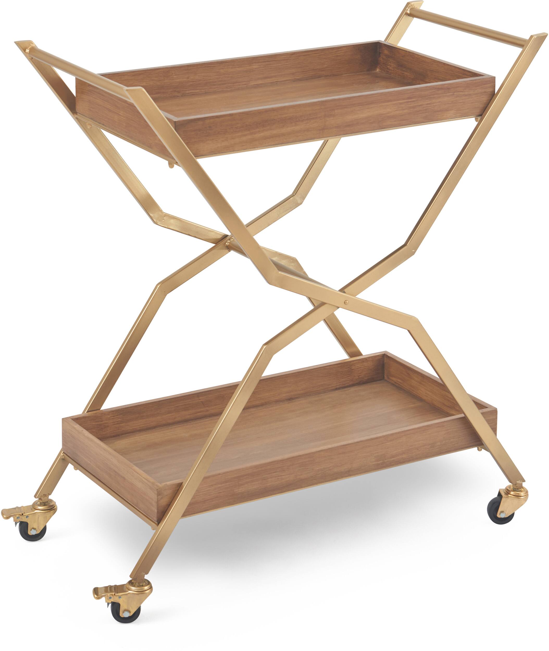 Alt View 13. Adore Decor - Jolie Bar Cart - Gold.