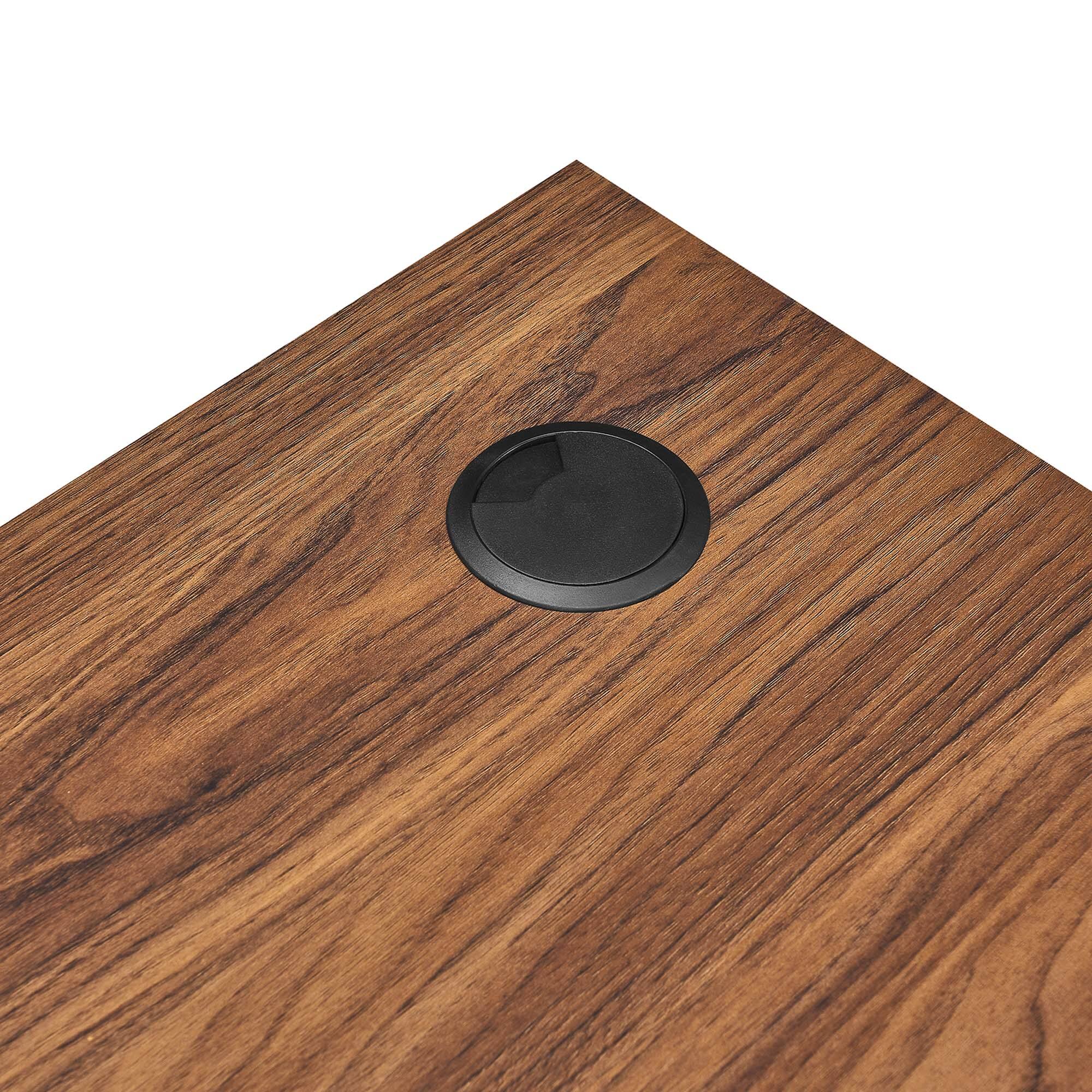 Alt View 5. Modway - Transmit 55" Wall Mount Corner Wood Office Desk by Modway - Walnut White.